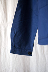 【~50's】French Vintage Blue Cotton Twill Work Jacket "Le Mont St. Michel" "Dead Stock"