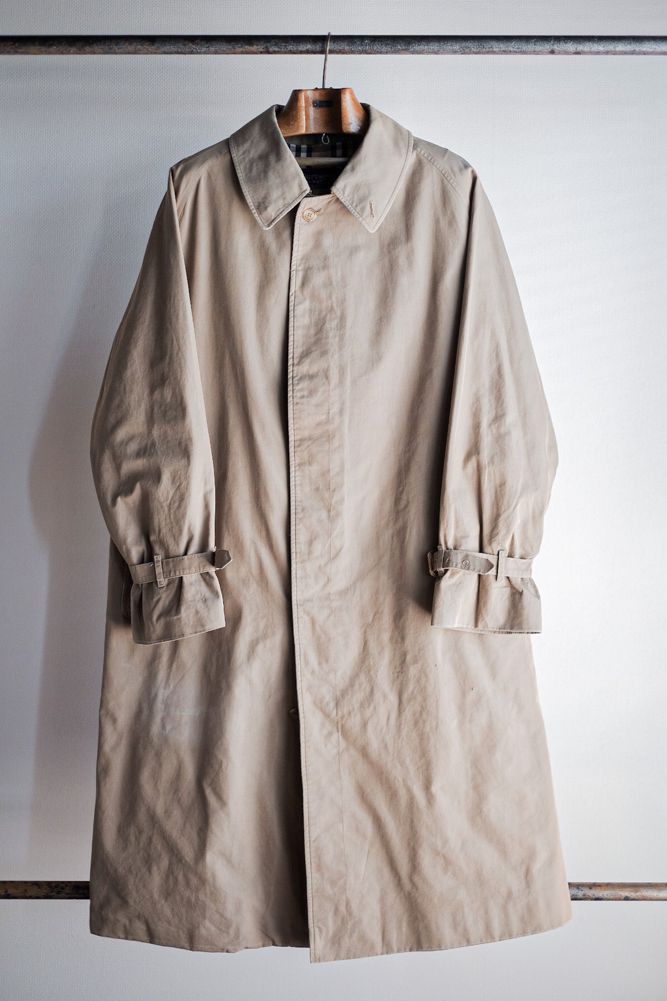 【~80's】Vintage Burberry's Single Raglan Rider Coat C100