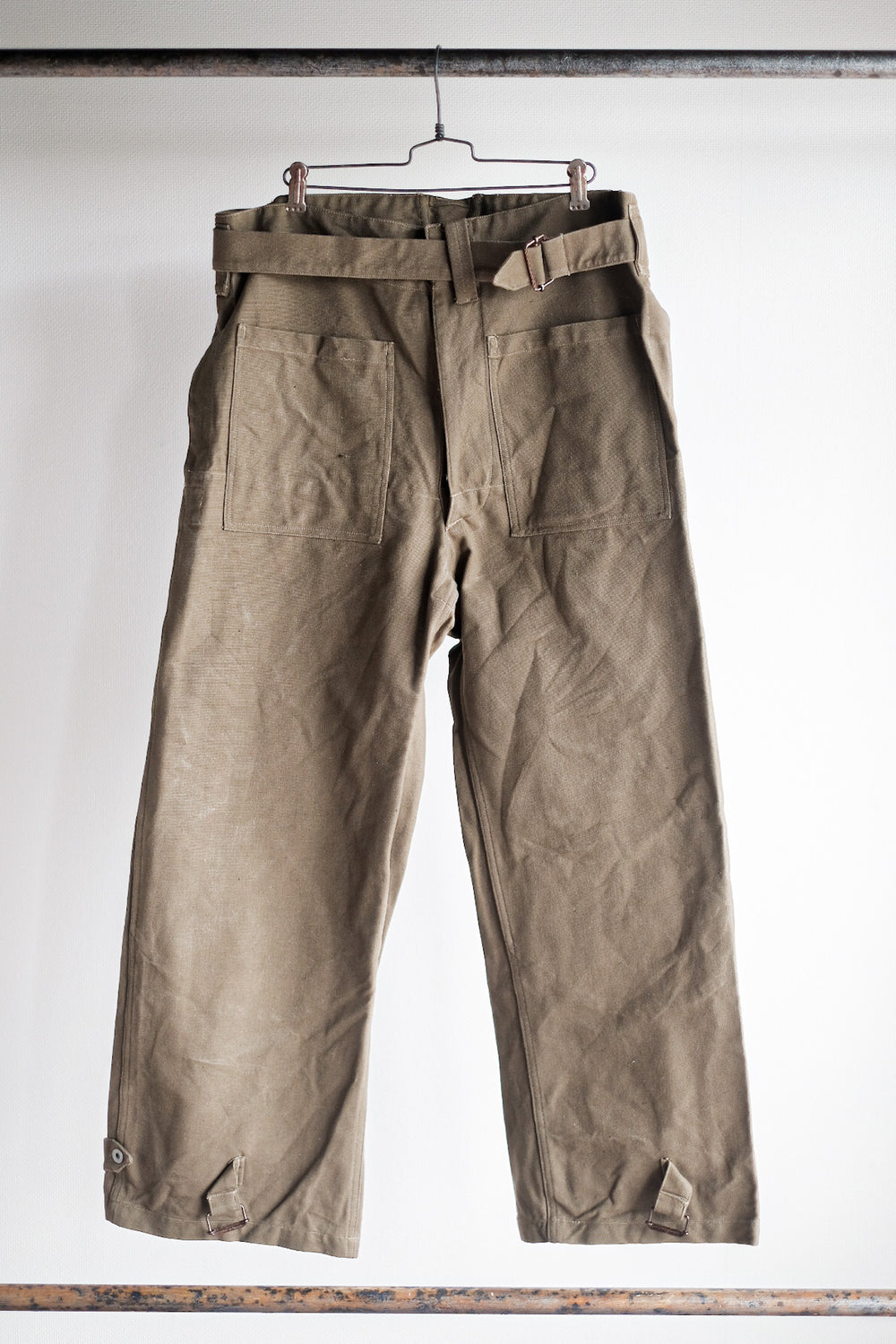 【~30's】French Army M35 Motorcycle Pants "Cotton Linen Type" "Dead Stock"