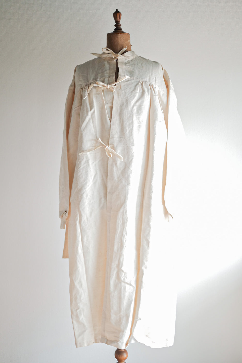 【~50's】French Army Surgeon Linen Coat Hospital Military "Dead Stock"