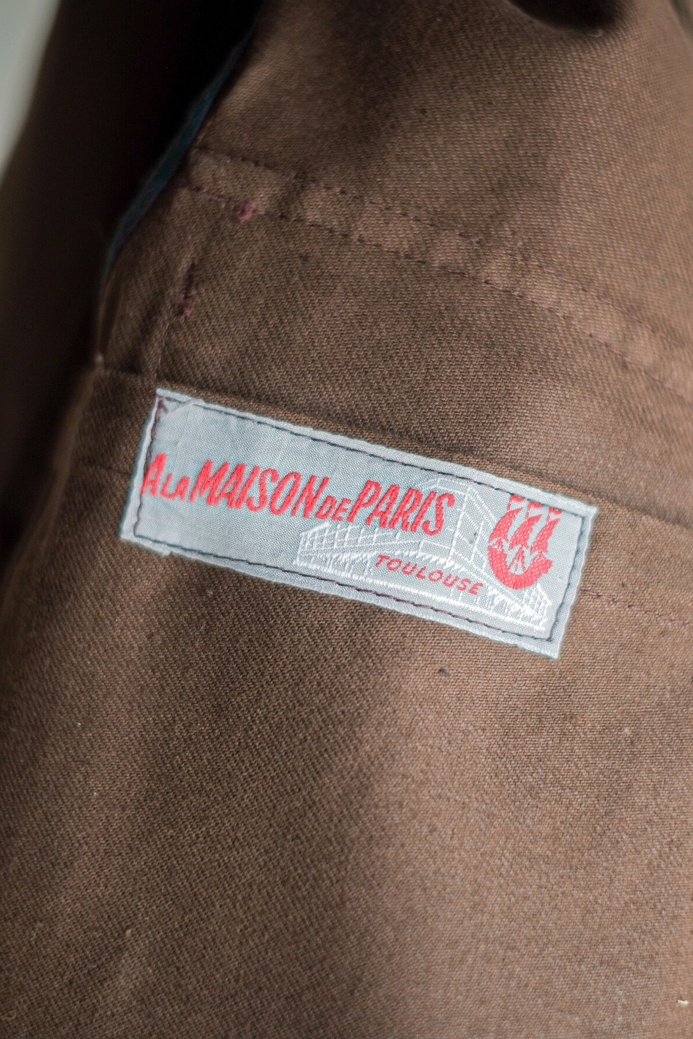 ［~40's］French Vintage Brown Cotton Twill Hunting Jacket "Dead Stock"