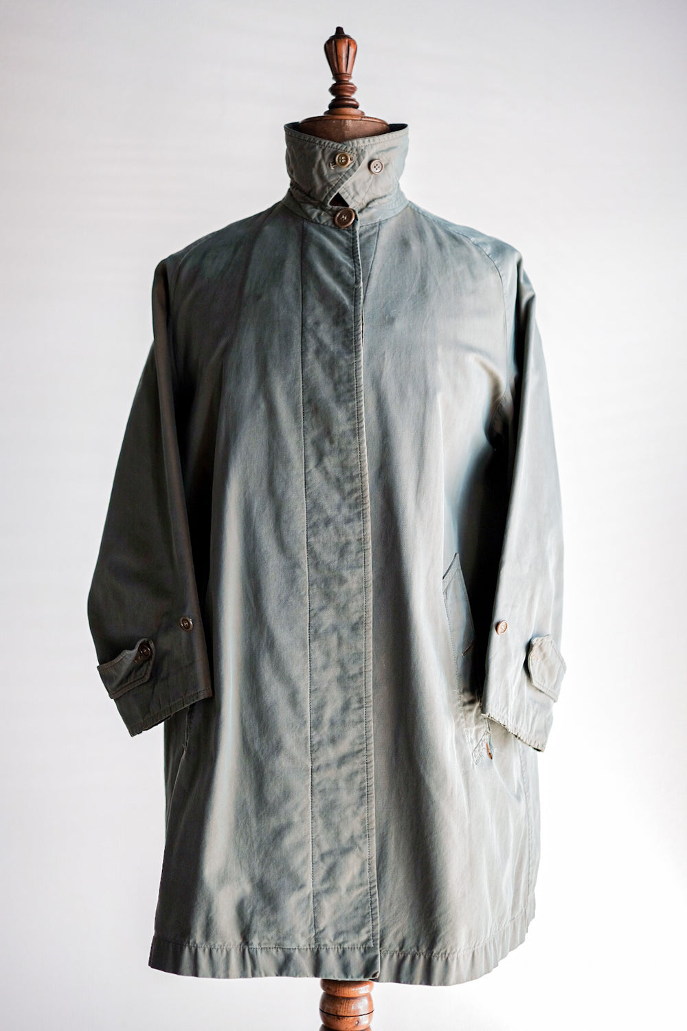 【~50's】Vintage Burberry's Single Raglan Balmacaan Coat C100 "TAMAMUSHI" "Made in France"