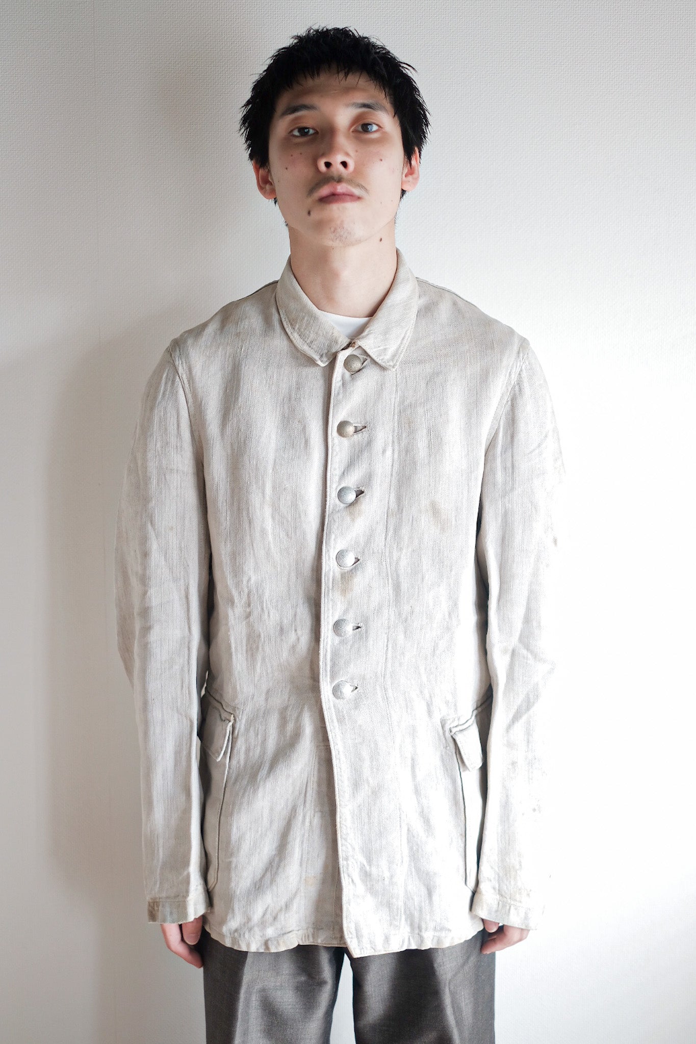 ［~30's］WW2 German Army Drillich HBT Linen Jacket