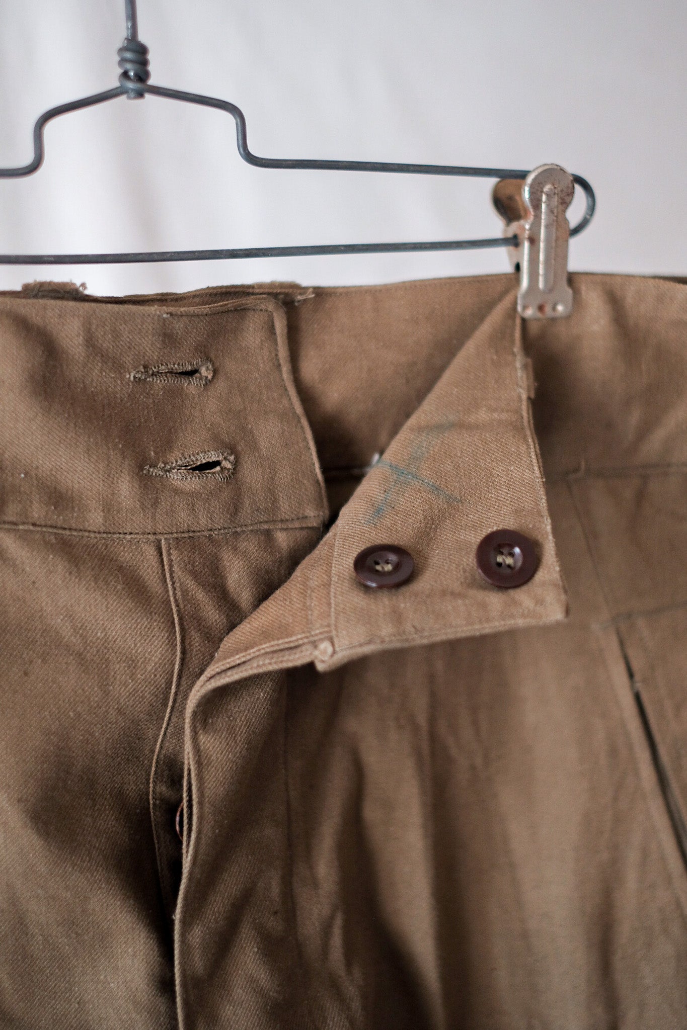 [~ 50's] French Army M47 Field Trousers Size.84XC "Dead Stock"