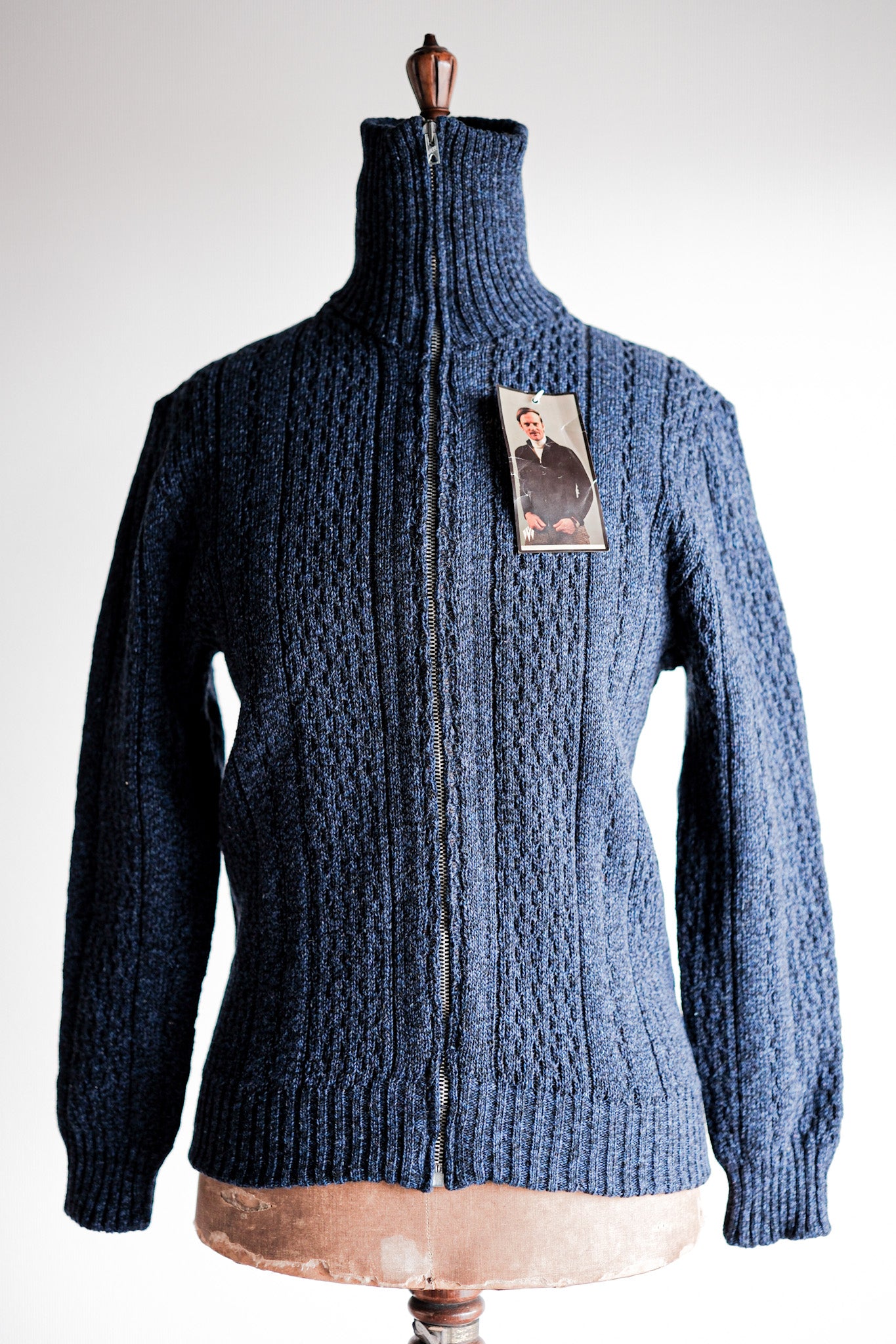 [~ 60's] French Vintage Full Full Wool Cardigan "Dead Stock"