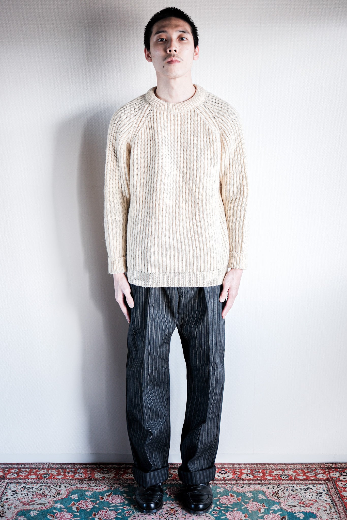 ［~50's］French Vintage Cotton Striped Work Pants "CREPIER" "Dead Stock"