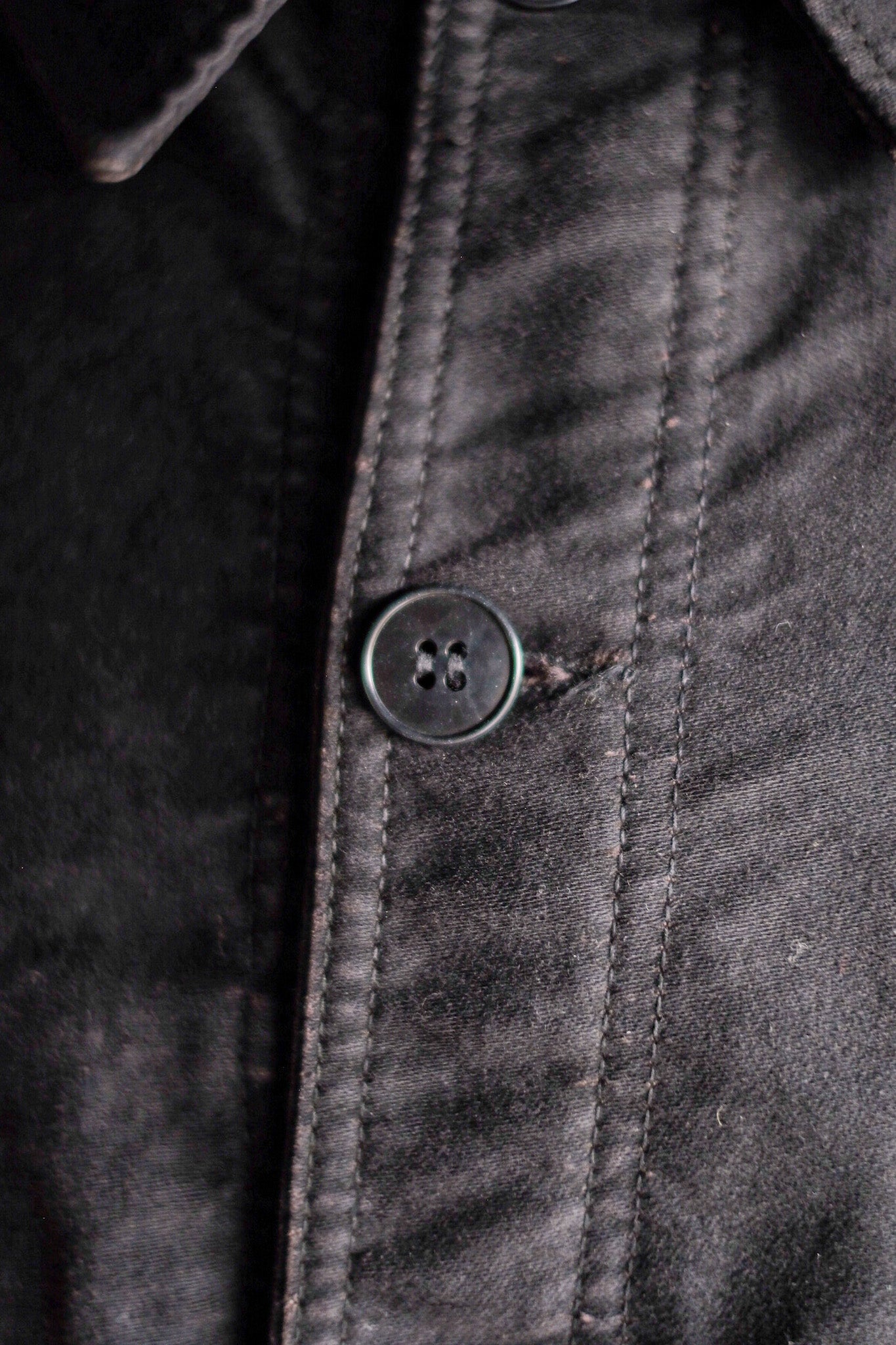 [~ 60 년대] 프랑스 빈티지 블랙 몰스 피부 작업 재킷