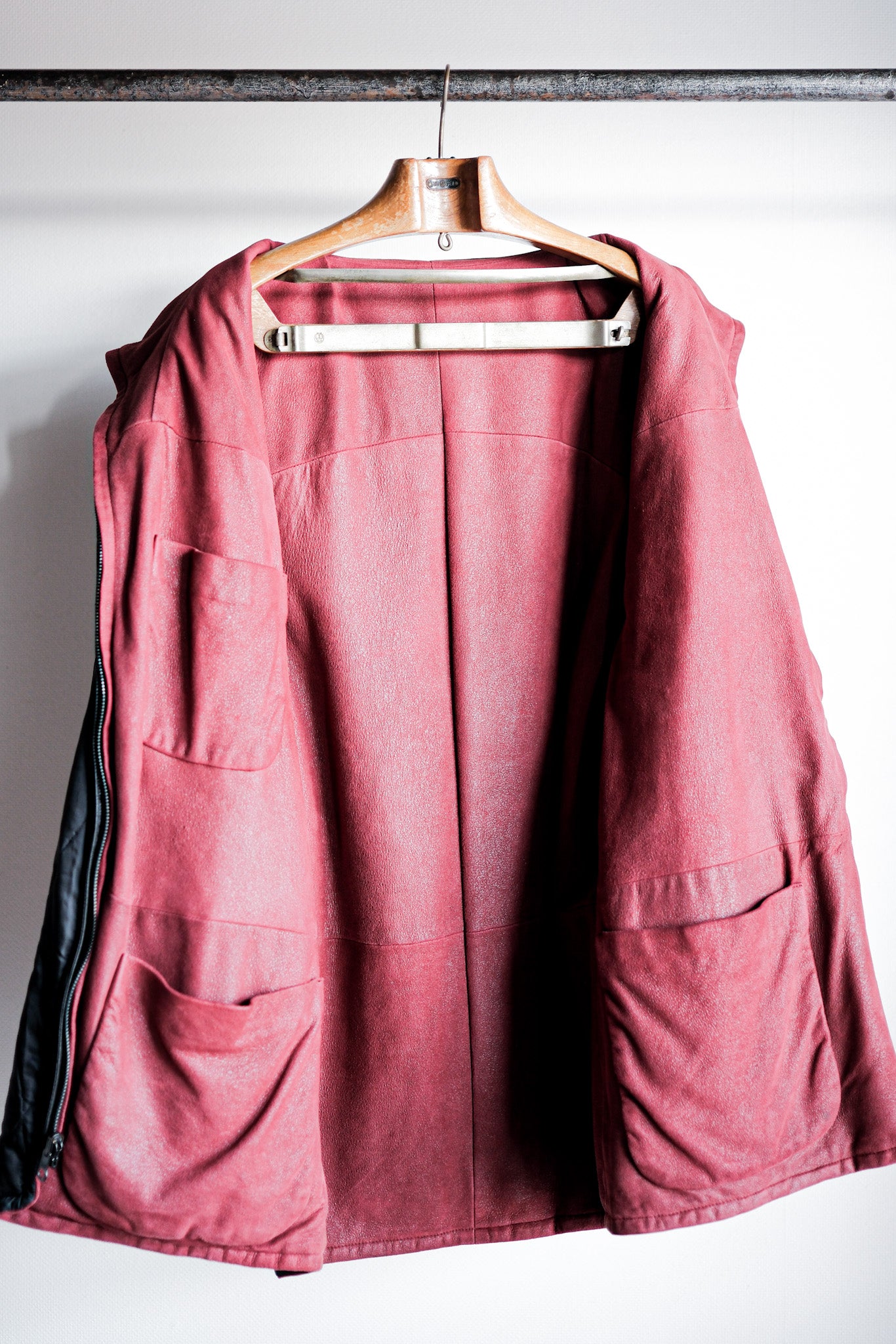 ［~90's］Old SERAPHIN Leather Reverseable Jacket Size.50