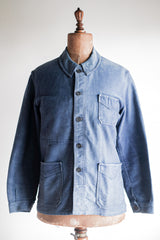 [~ 40's] แจ็คเก็ตงาน Moleskin ของ French Vintage Blue Work