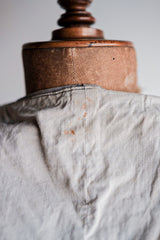 [~ 30's] French Vintage Grey Cotton Pique Hunting Gilet