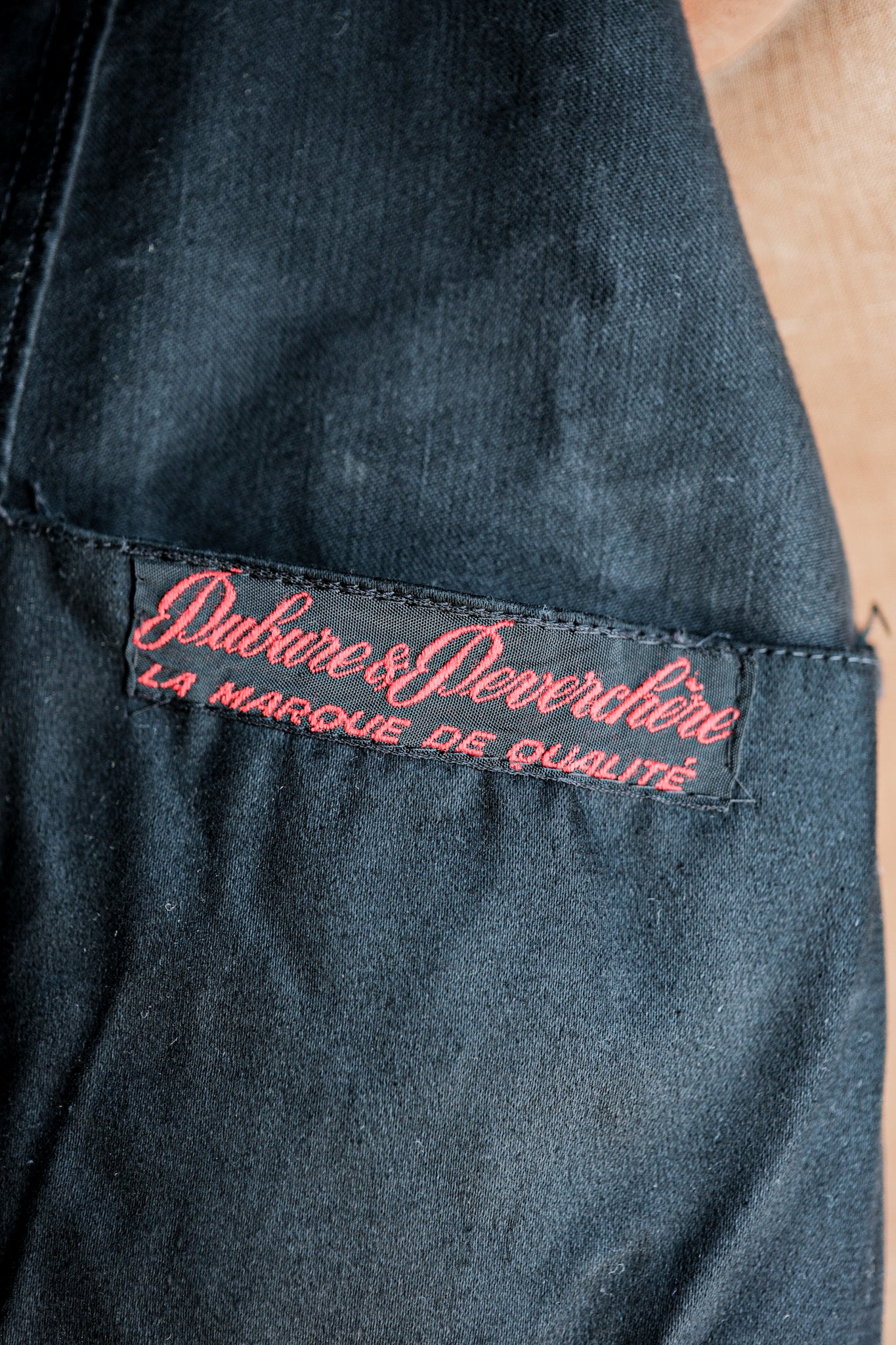 ［~50's］French Vintage Black Moleskin Work Jacket