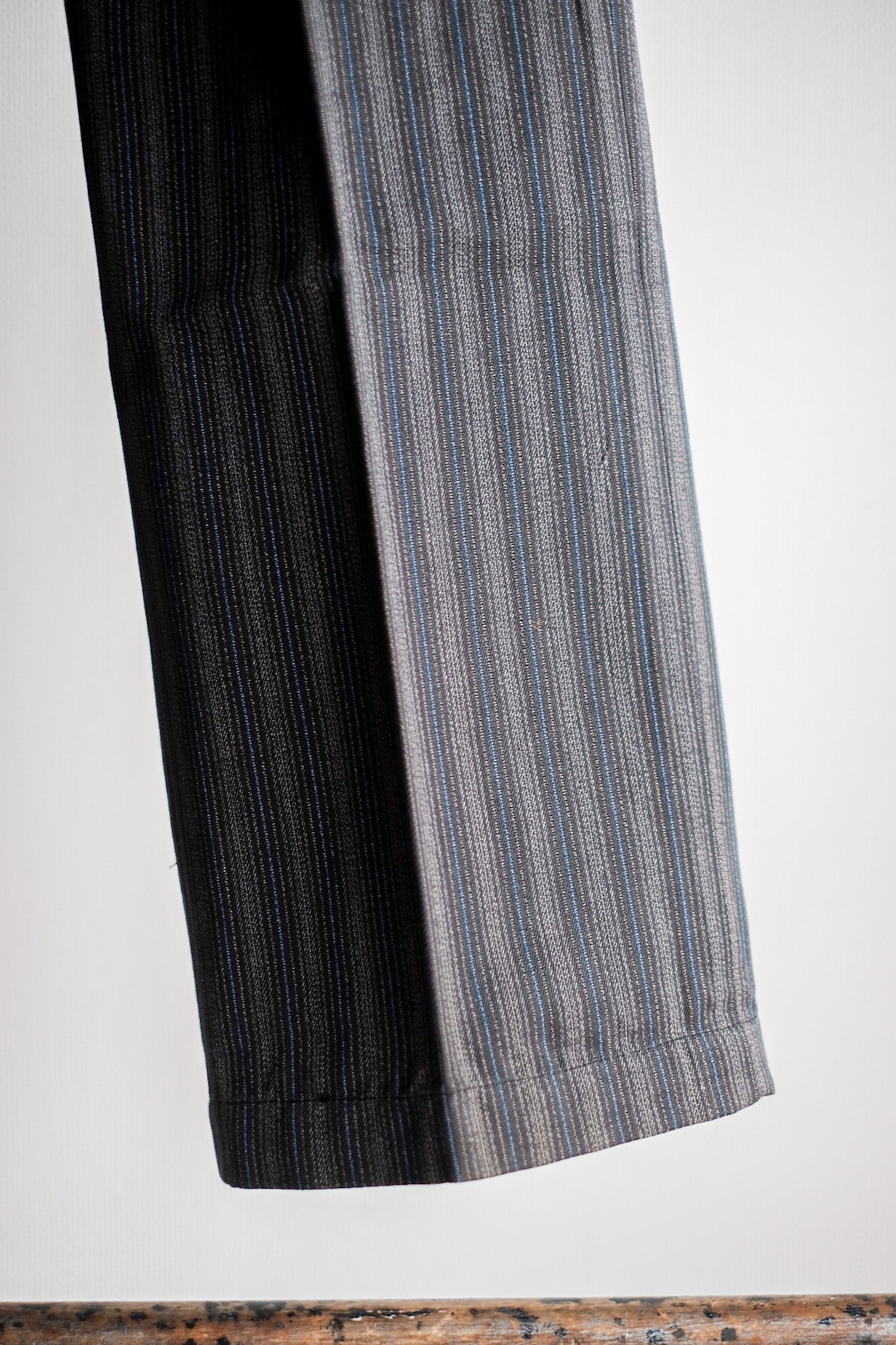 【~40's】French Vintage Cotton Striped Work Pants "Dead Stock"