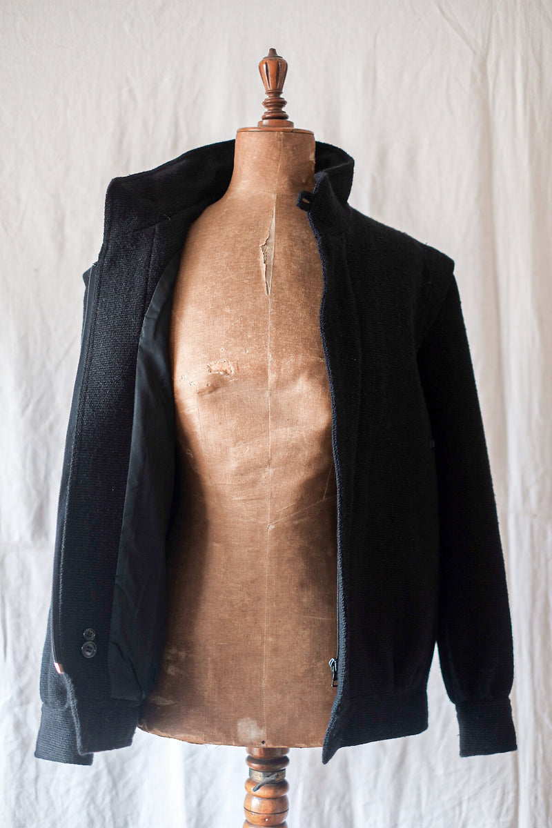 [~ 80's] ผ้าขนสัตว์วินเทจฝรั่งเศส blouson