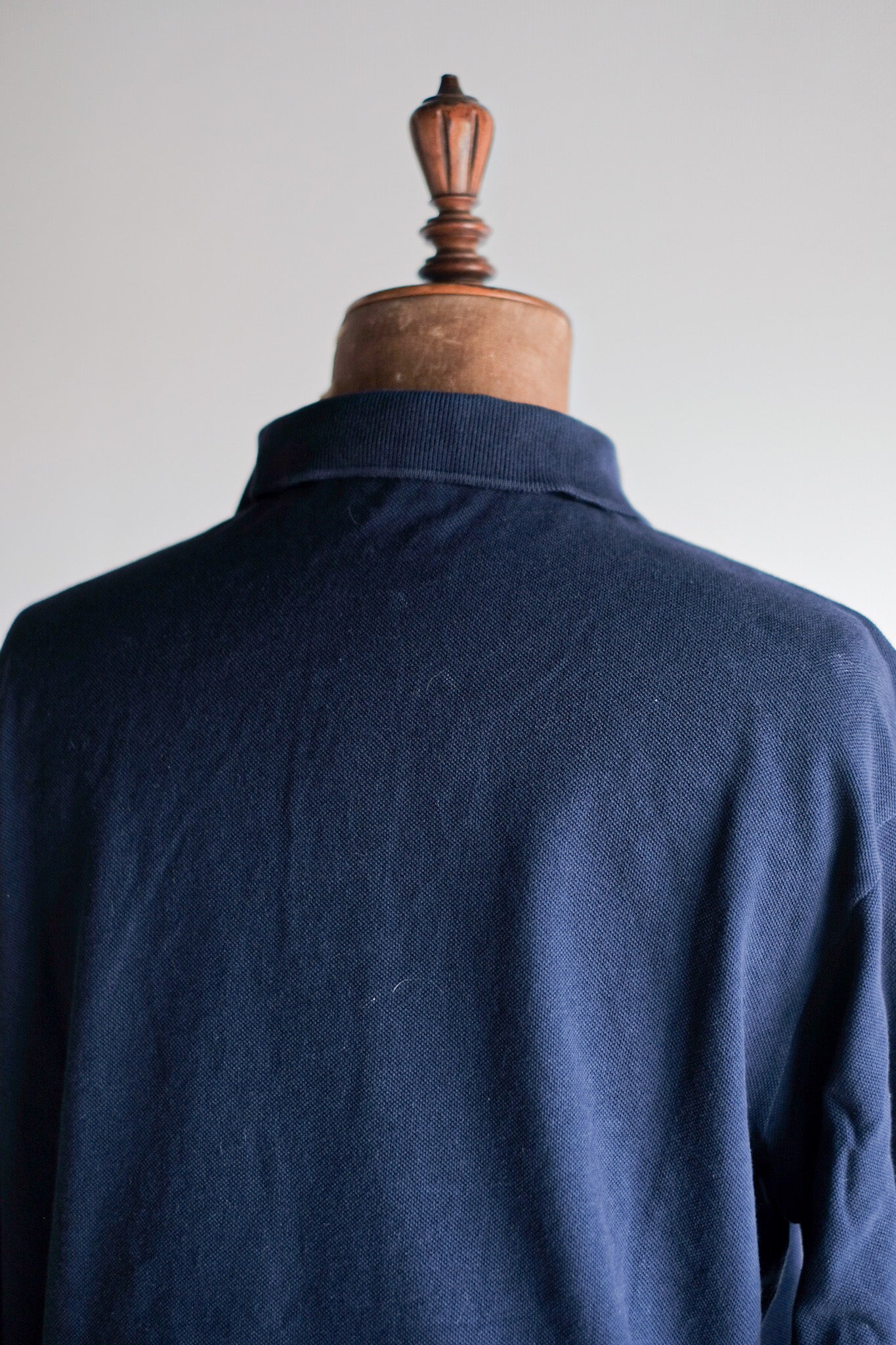 [~ 80's] Chemise Lacoste L/S Polo Shirt Size.5 "Navy"