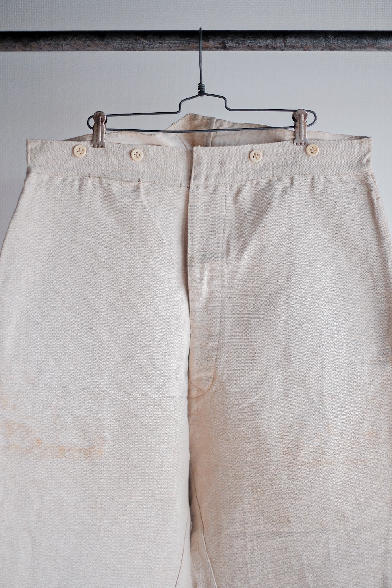 [~ 30's] French Army Bourgeron HBT Linen Pant "Dead Stock"
