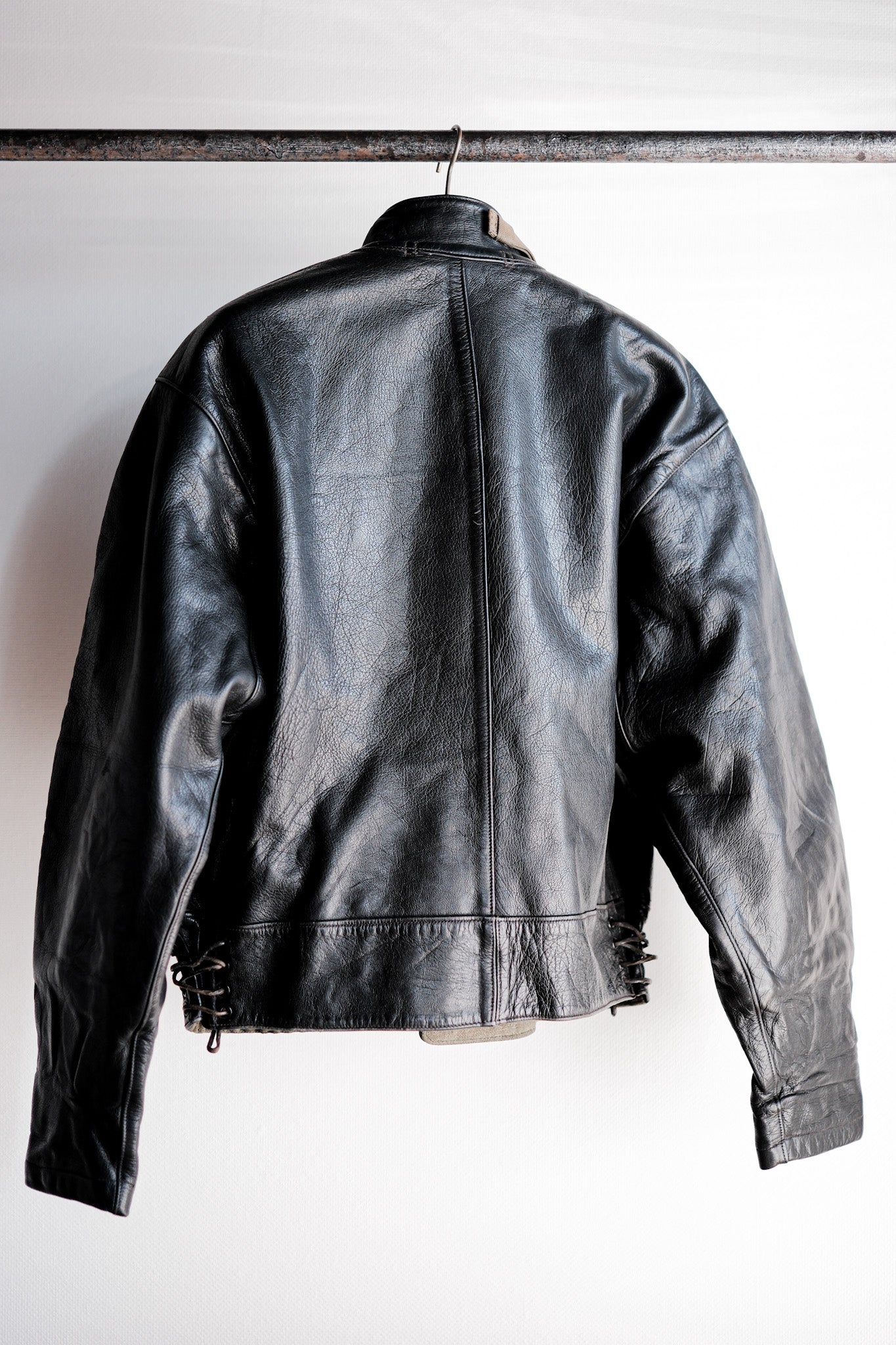 ［~50's］Swedish Army Dispatch Rider Leather Motorcycle Jacket