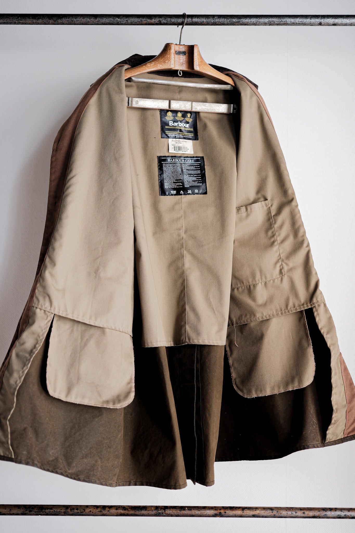 ［~90's］Vintage Barbour "ORIGINAL 3/4 COAT" 3 Crest Size.EX LARGE