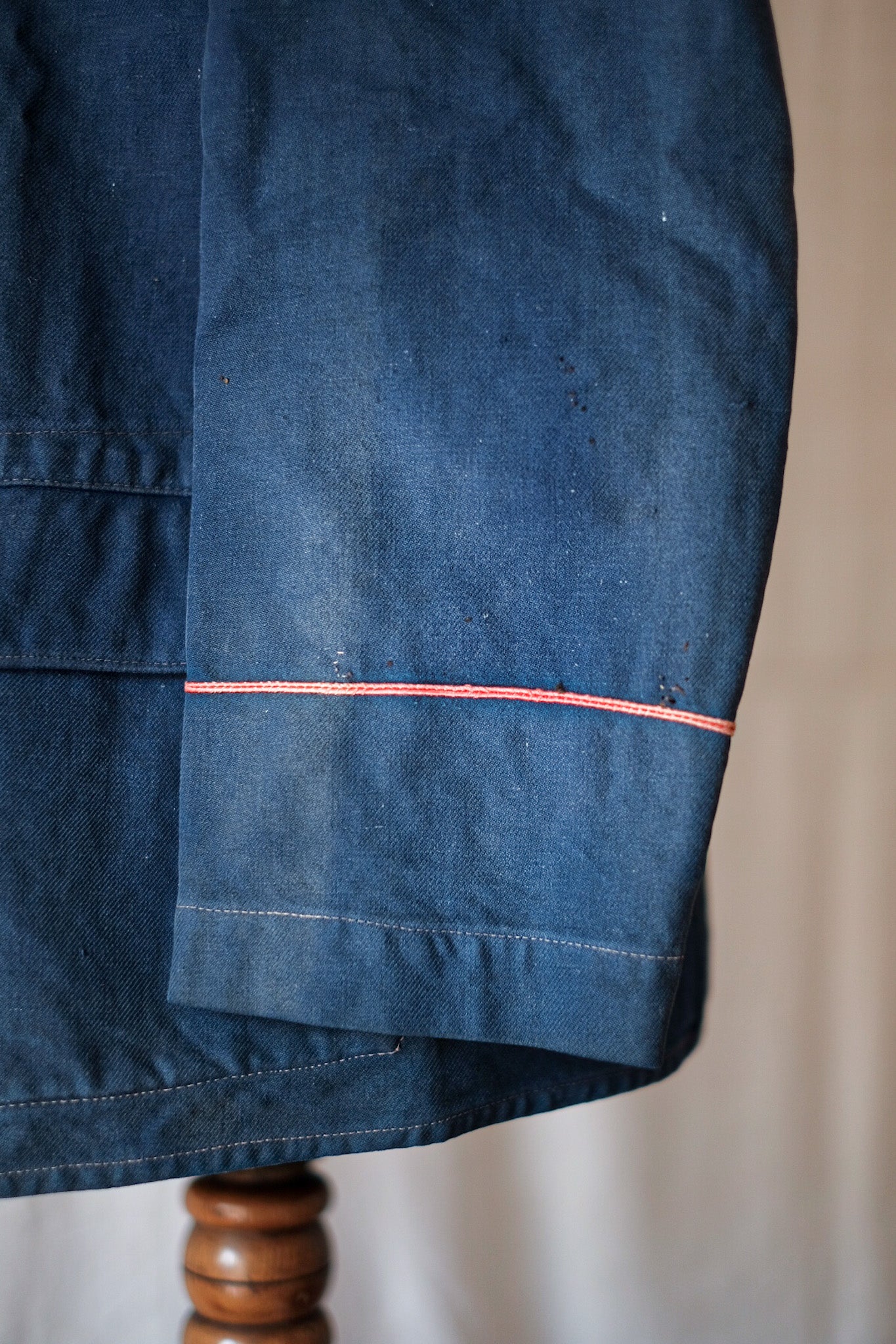 ［~30's］French Vintage Indigo Cotton Twill Fireman Jacket