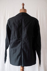 【~50's】French Vintage Black Moleskin Work Jacket "Dead Stock"