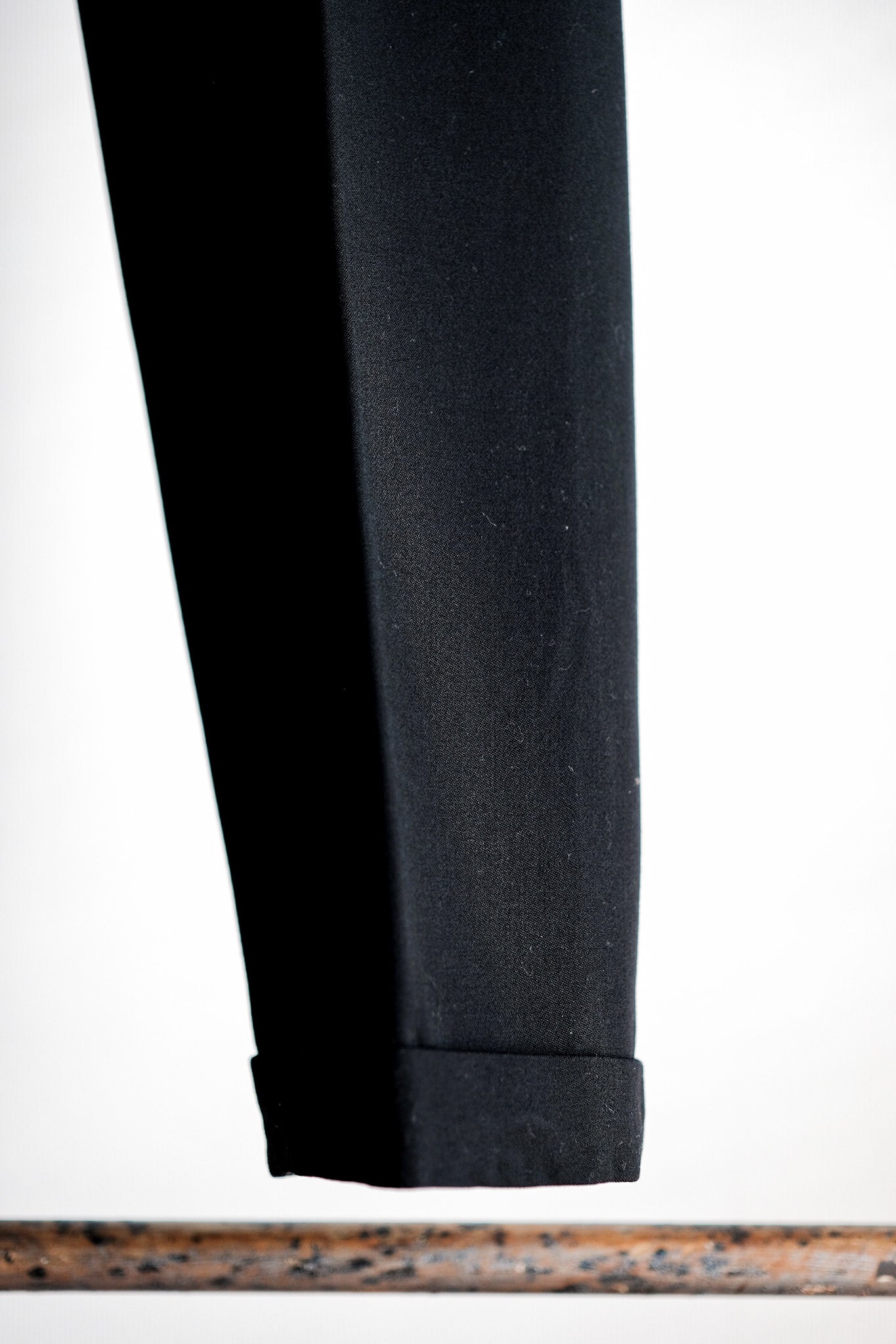 [~ 40's] กางเกงผ้าขนสัตว์สีดำวินเทจฝรั่งเศส