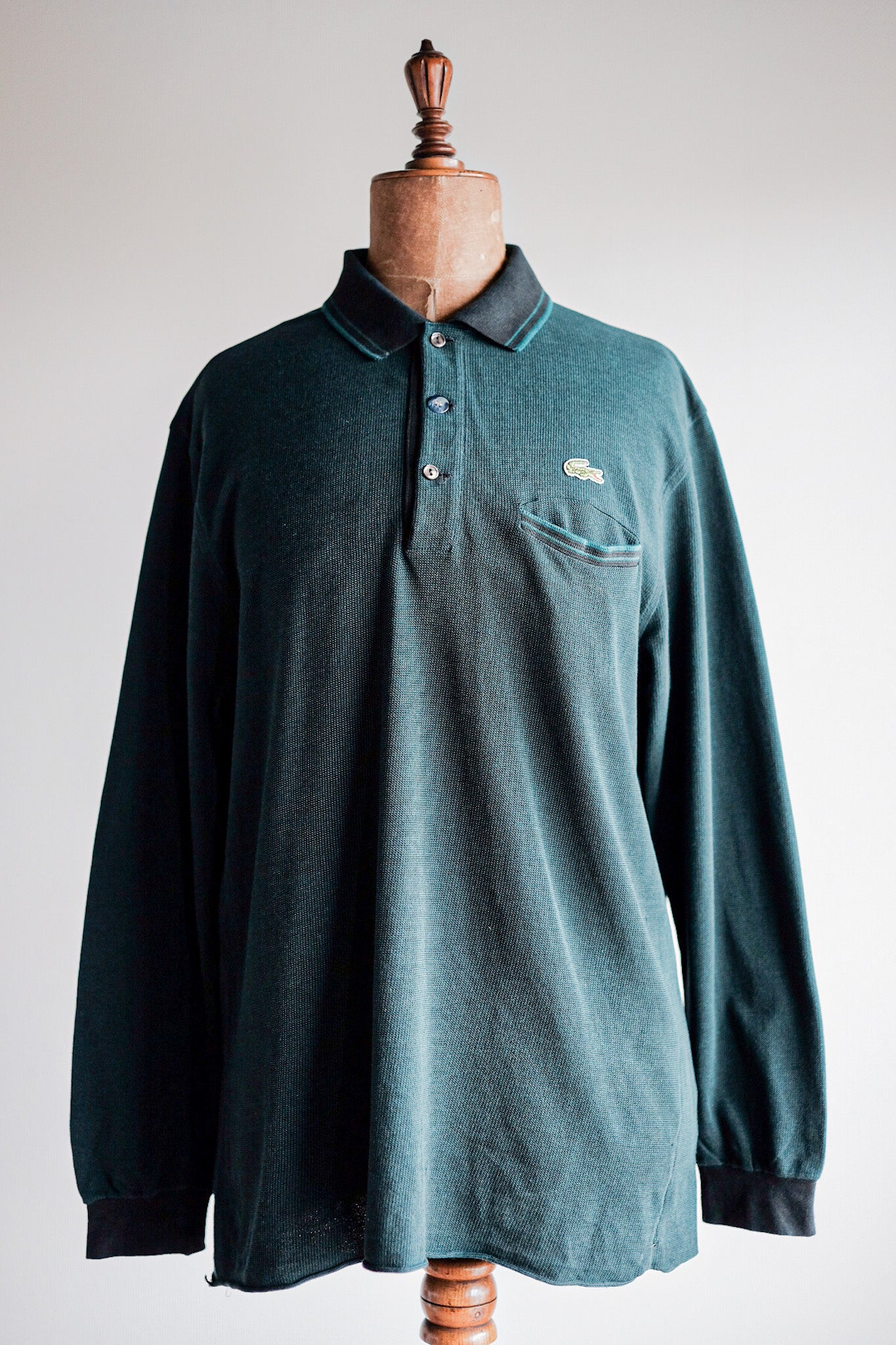 [~ 80's] Chemise Lacoste L/S Polo Shirt Size.5 "Multi Color"