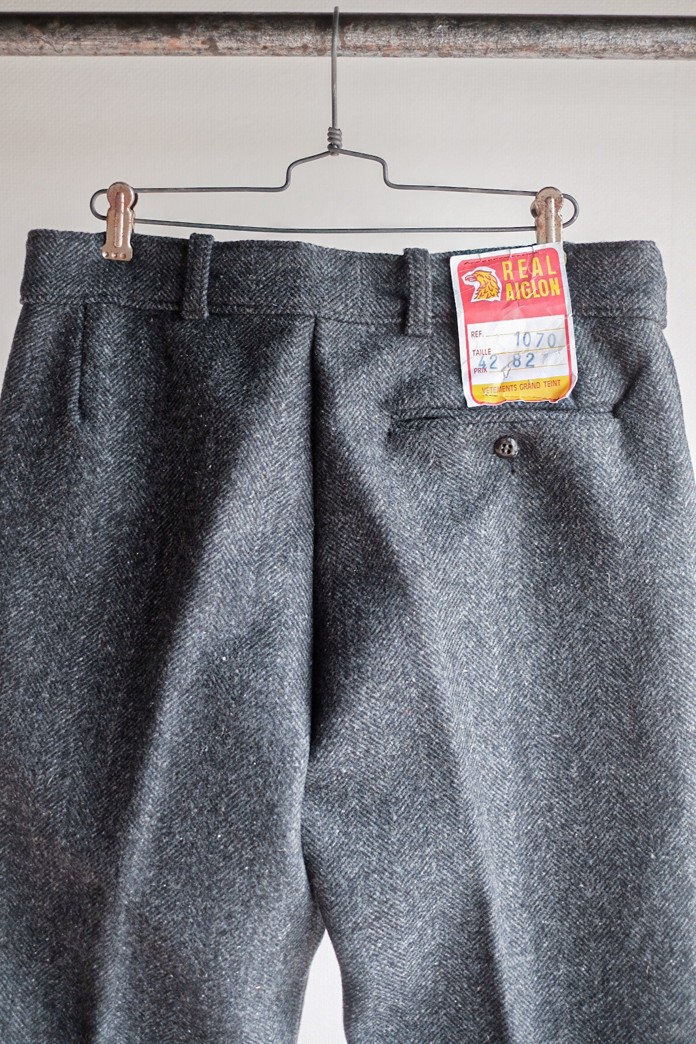 ［~50's］French Vintage HBT Wool Work Pants "Pascal Fabric" "Dead Stock"