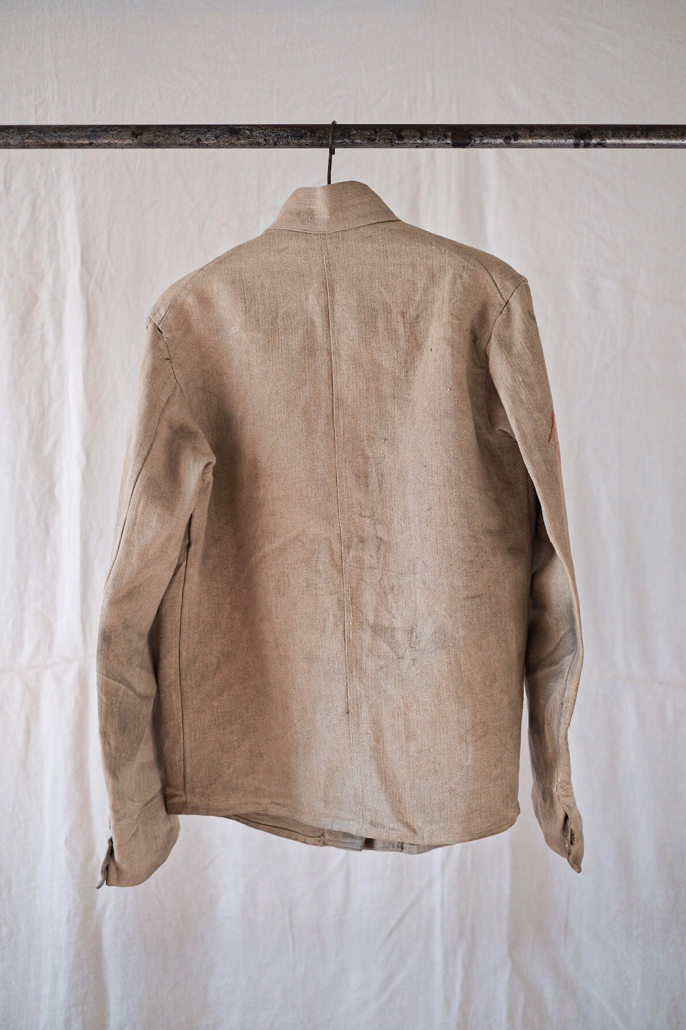 [~ 10's] French Army WW1 Linen HBT Bourgeron Jacket