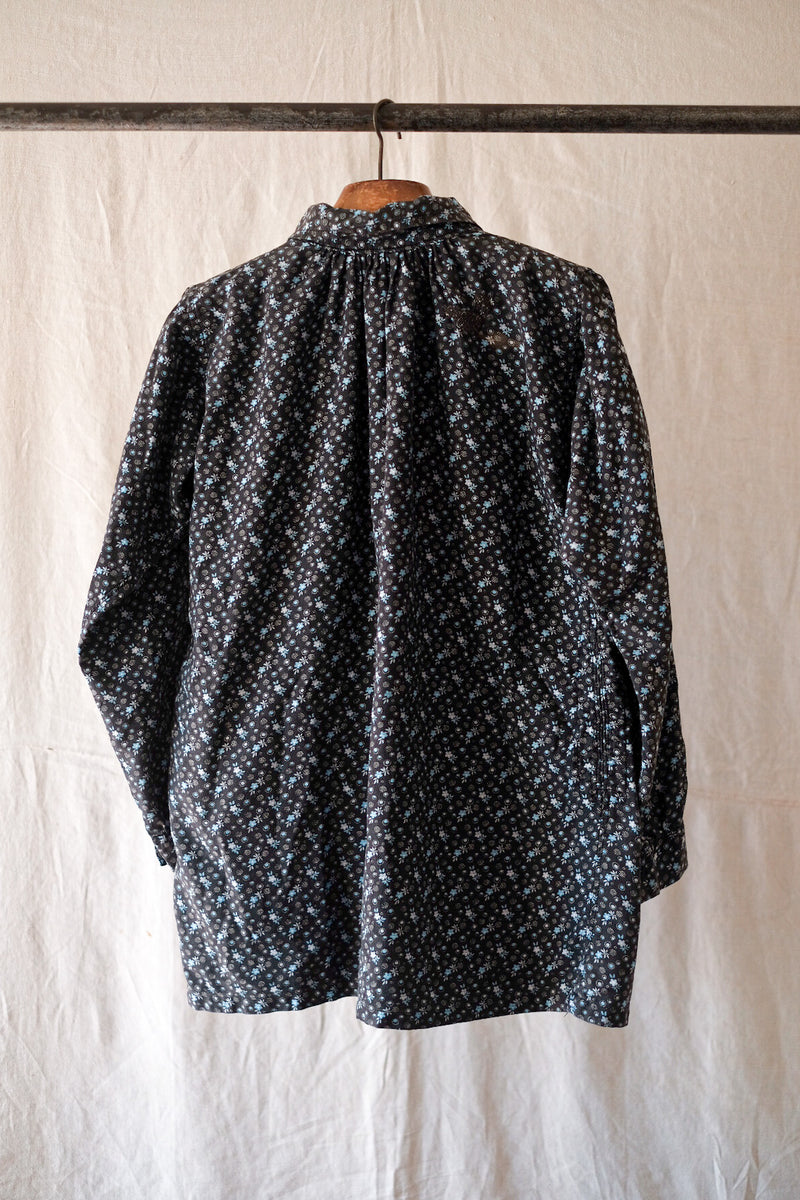 [~ 50's] French Vintage Floral Cotton Smock "Biaude"