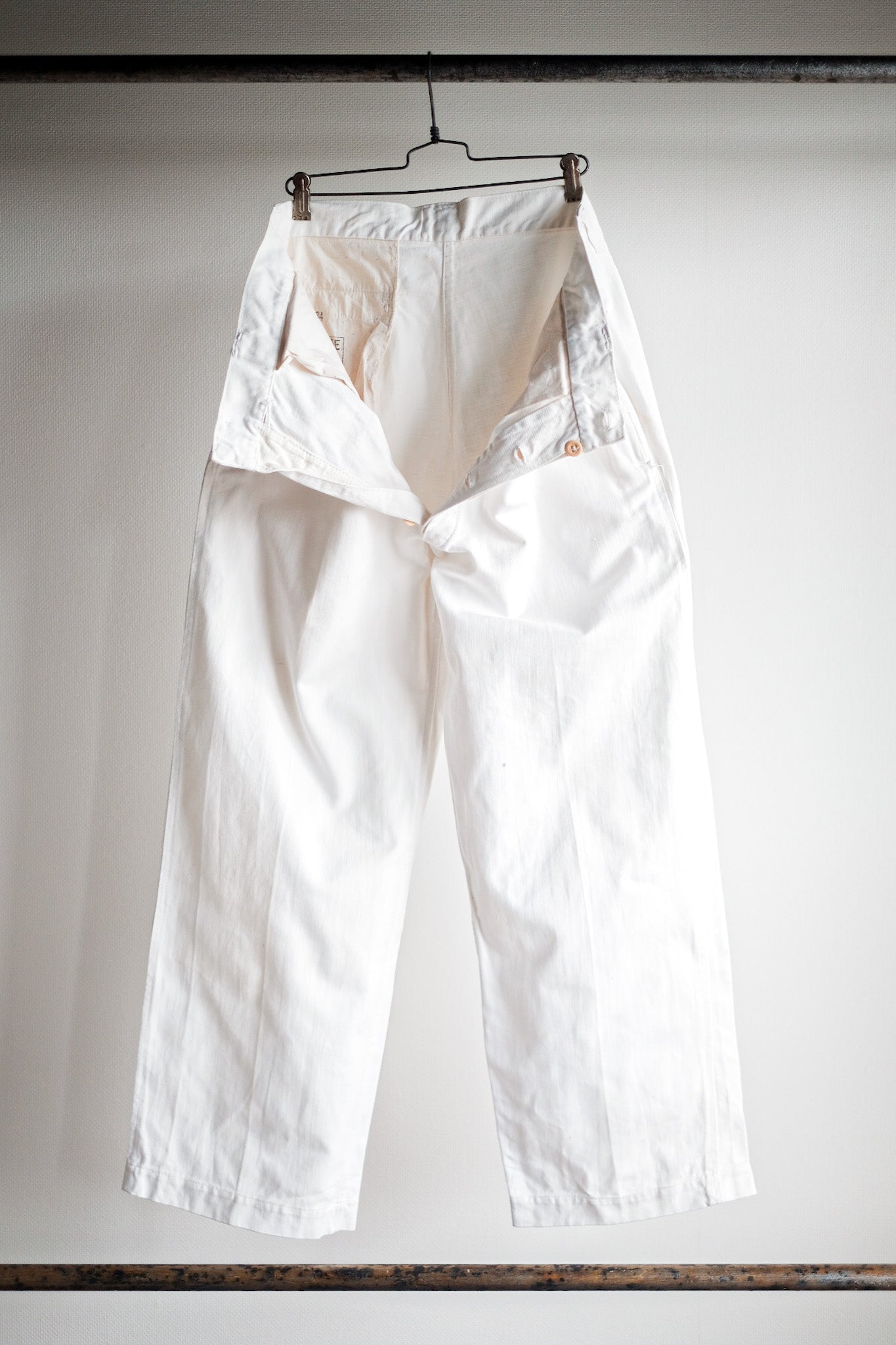 [〜50年代]法國陸軍白色棉褲的大小。84