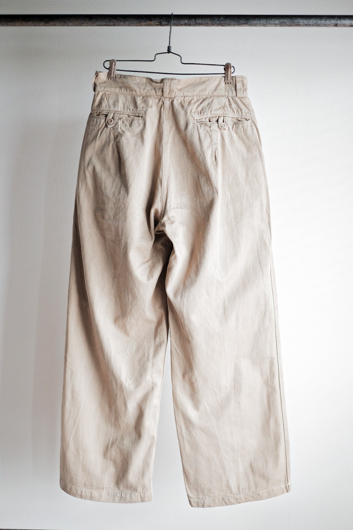 [~ 50's] French Army M52 CHINO TROUSERS SIZE.76c "Indochina Model"