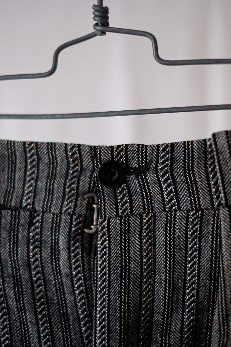 【~40's】French Vintage Wool Striped Work Pant