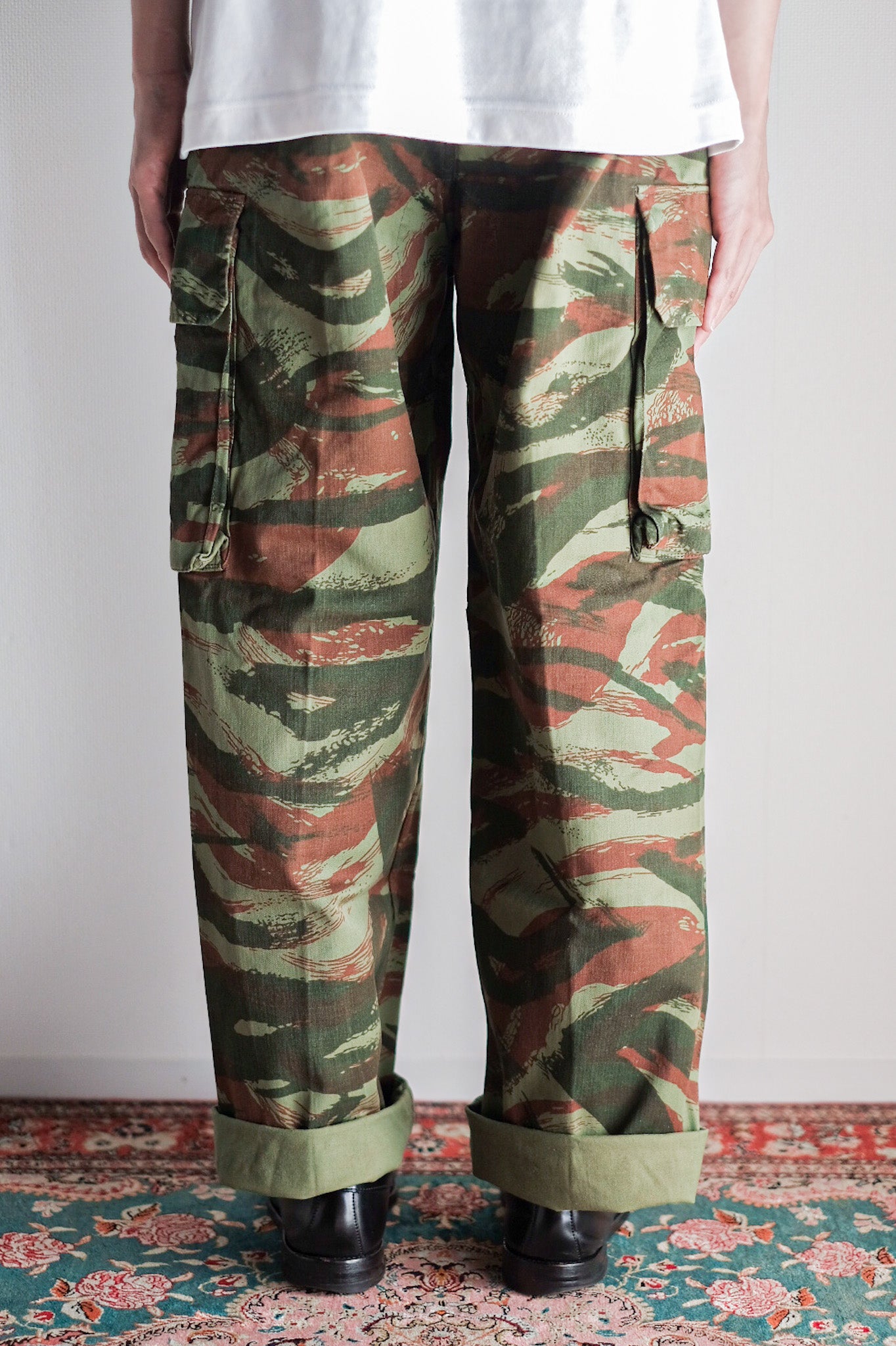 60's】French Army M47 Lizard Camo Field Trousers Size.76M