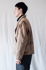 [~ 30's] ผ้าใบผ้าใบผ้าใบวินเทจฝรั่งเศสทำกลับบ้านแจ็คเก็ตทำงาน