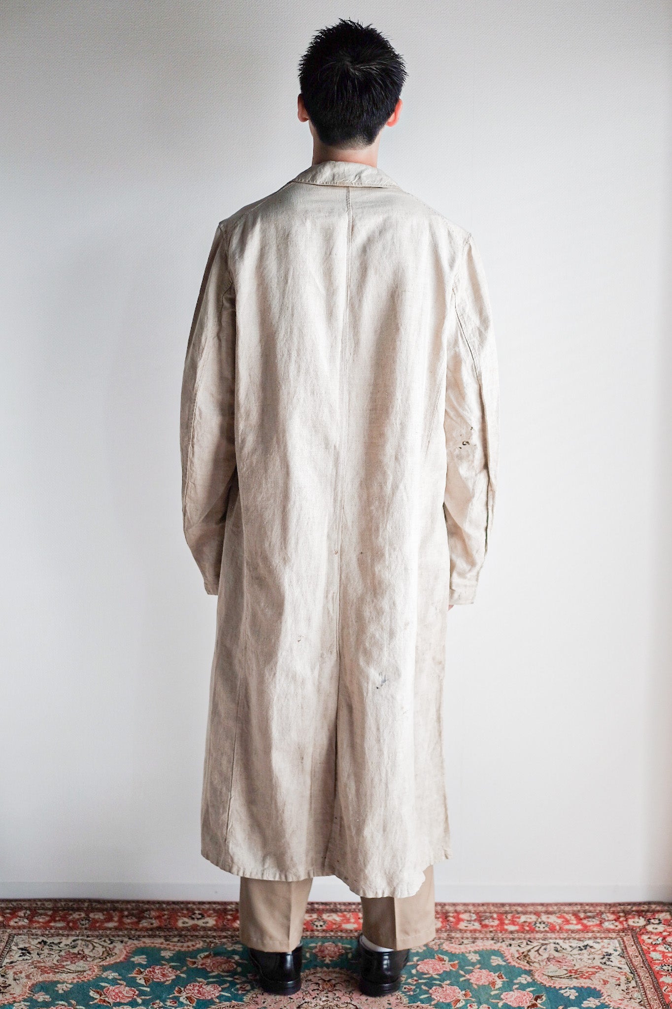 ［~30's］French Vintage Linen Work Coat