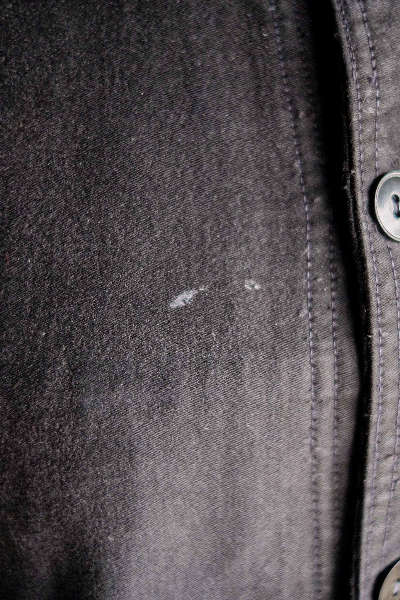 【~60's】French Vintage Black Moleskin Work Jacket