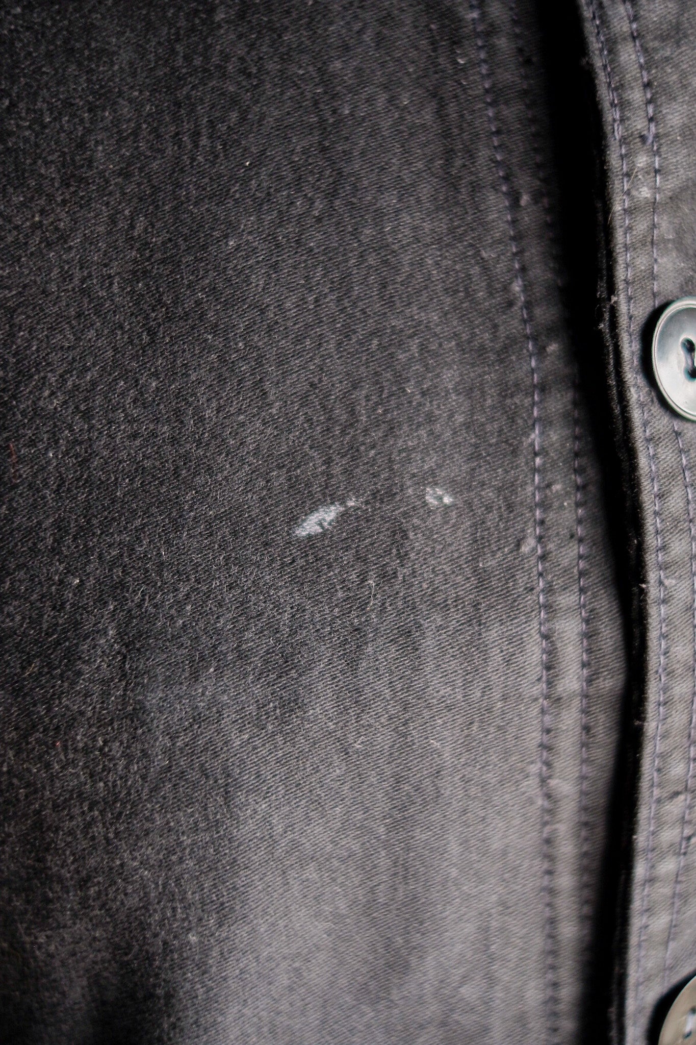 ［~60's］French Vintage Black Moleskin Work Jacket