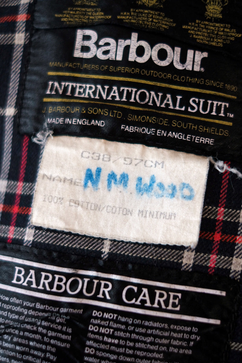 【~80's】Vintage Barbour "INTERNATIONAL SUIT NATO Model" 3 Crest Size.38