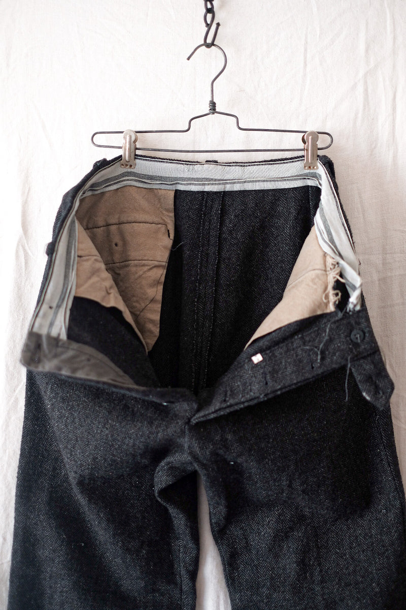 [~ 60's] กางเกง Herringbone วินเทจฝรั่งเศส