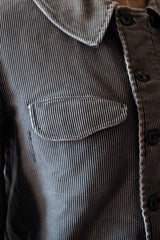 【~50's】Belgian Vintage Printed Moleskin Double Breasted Work Jacket