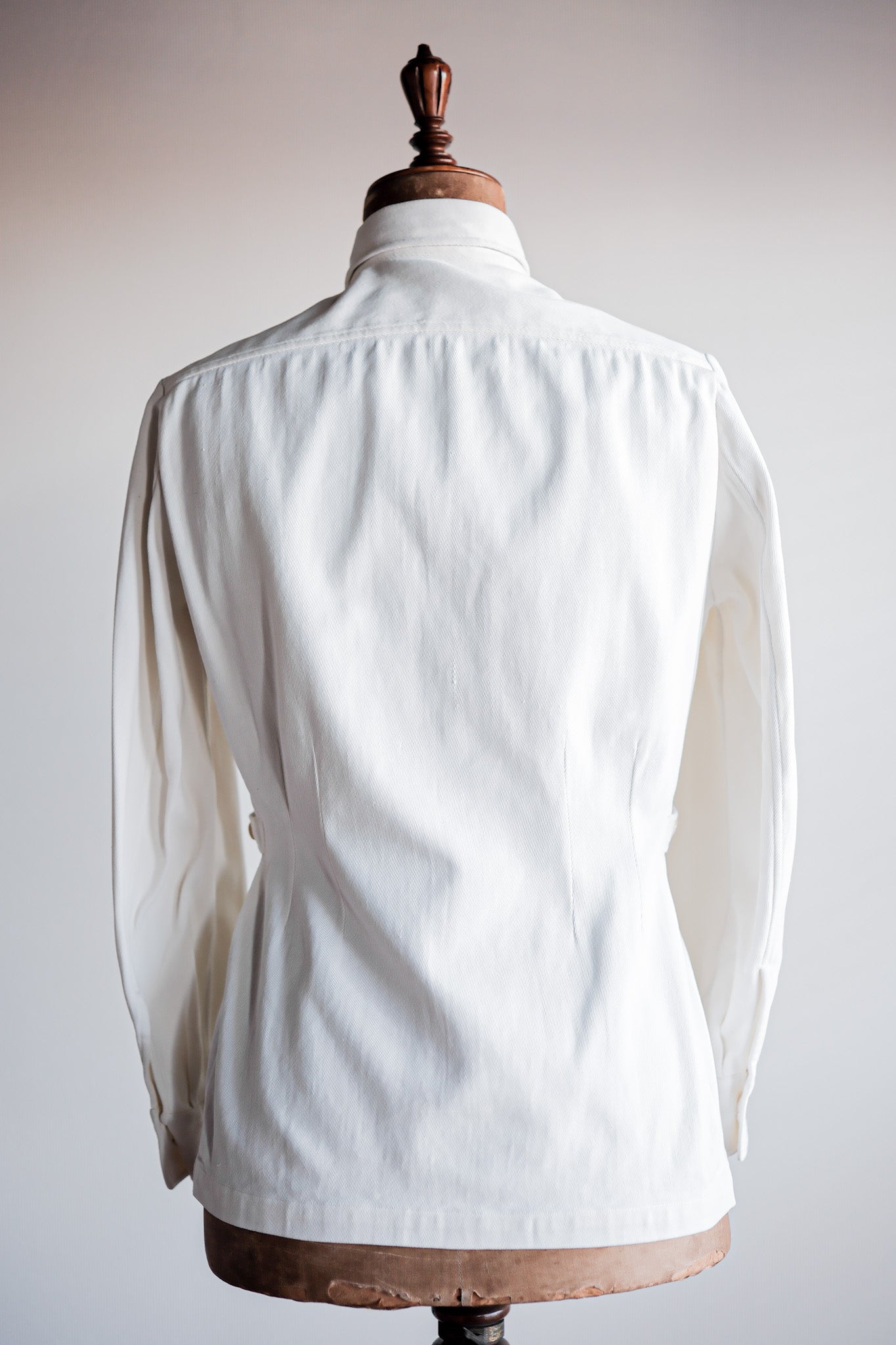 [~ 30's] Veste coloniale en coton blanc vintage français
