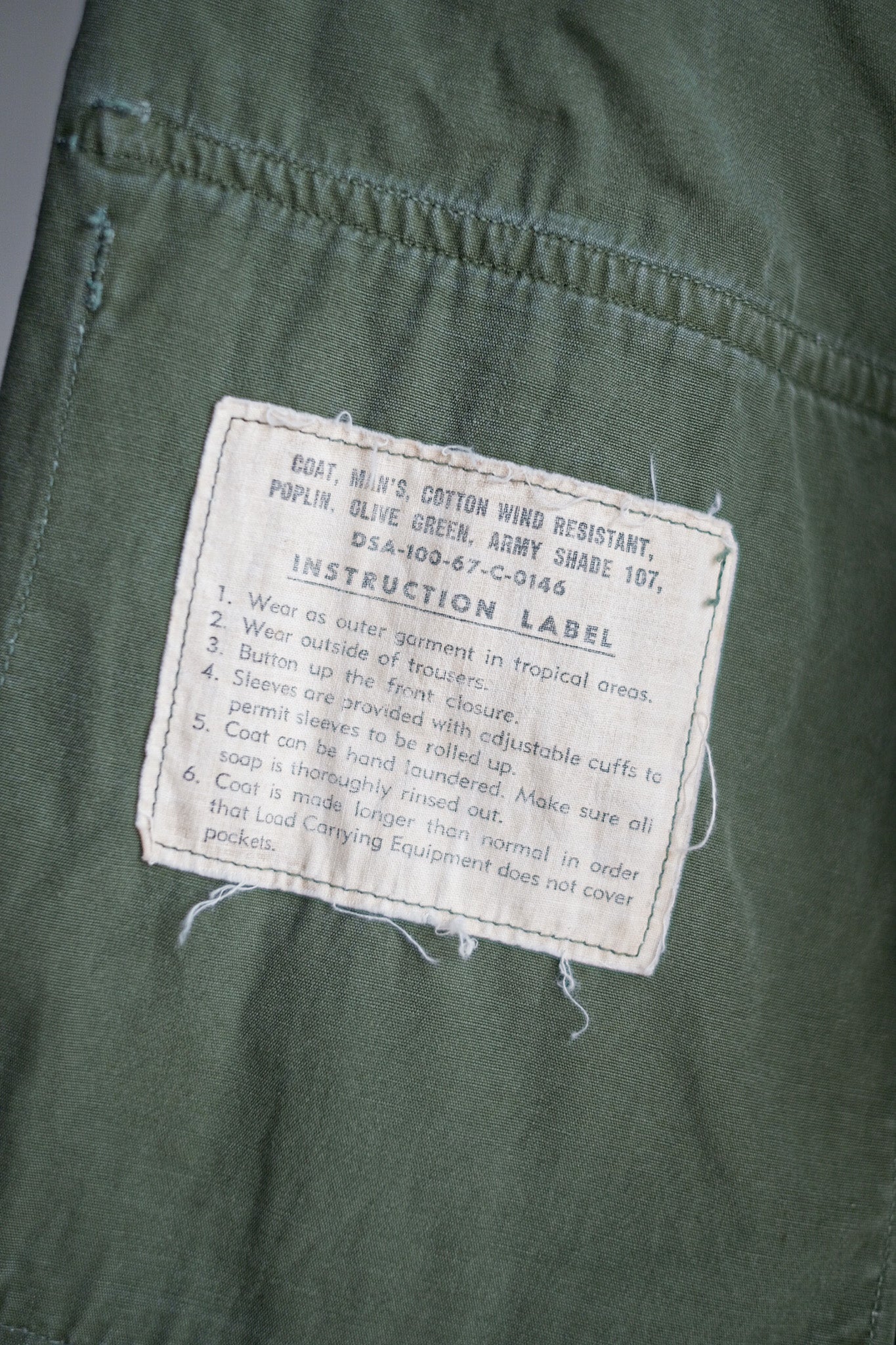 ［~60's］US Army Jungle Fatigue Jacket "3rd Type" Size.LARGE-REGULAR