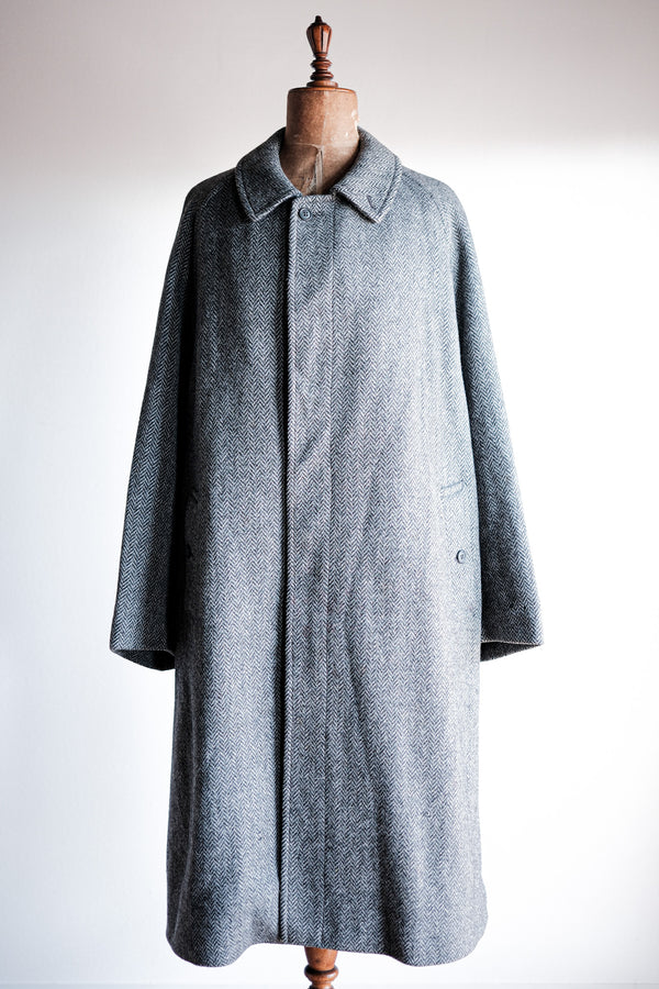 [〜90年代]老式Burberry的單一raglan balmacaan外套。54Reg“設得蘭群島”
