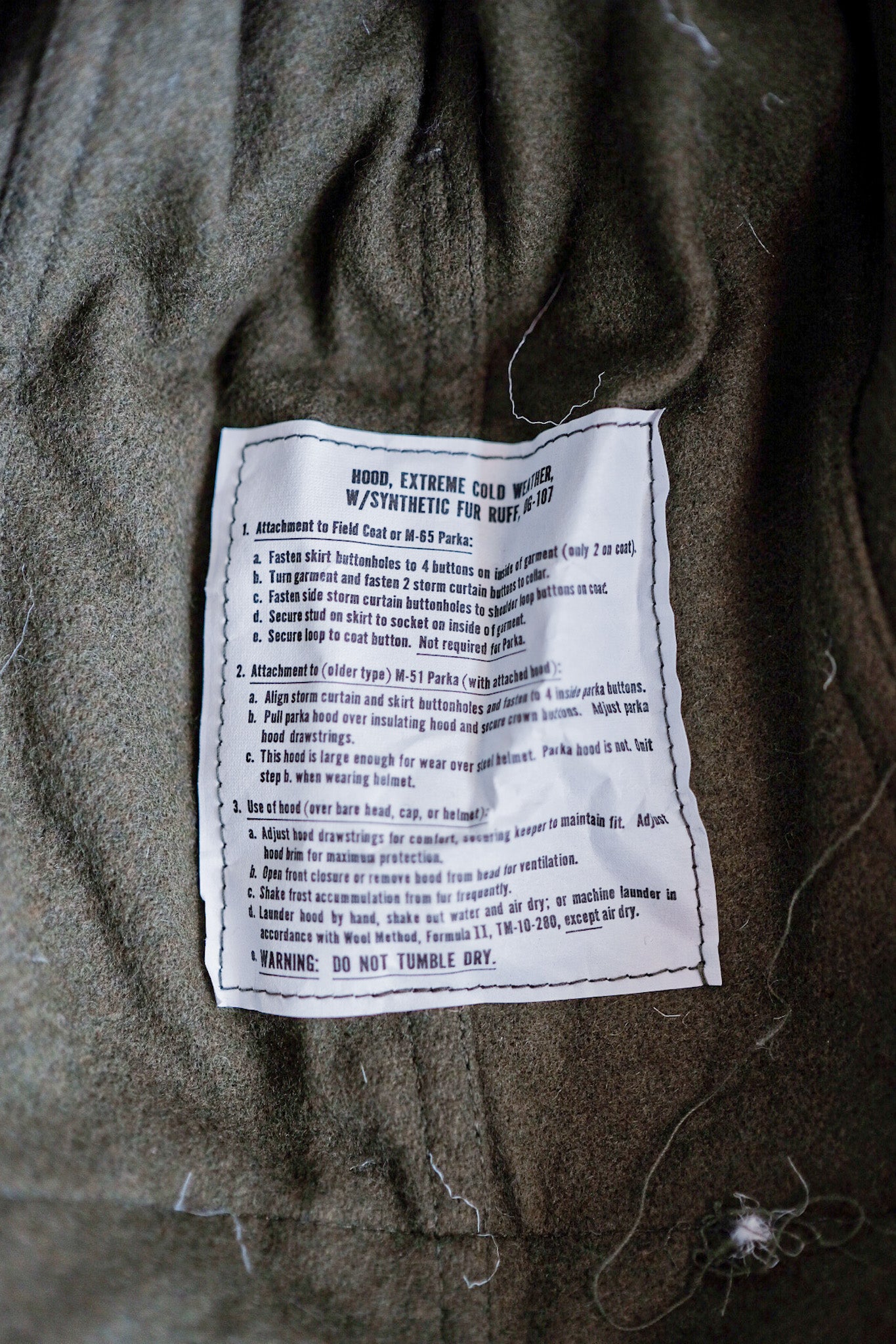 ［~80's］U.S.ARMY M-65 Fishtail Parka Size.MEDIUM "Full Set"