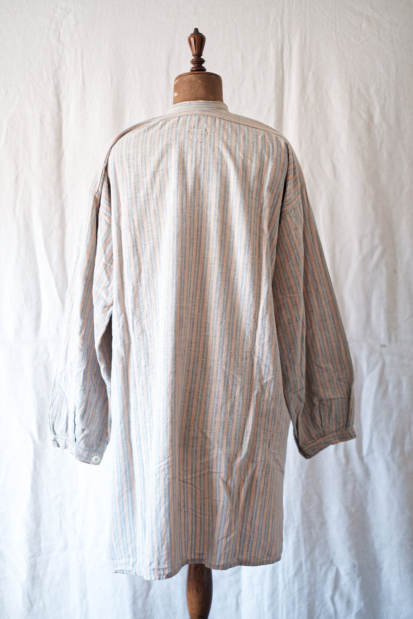 【~40's】French Vintage Flannel Grandpa Shirt