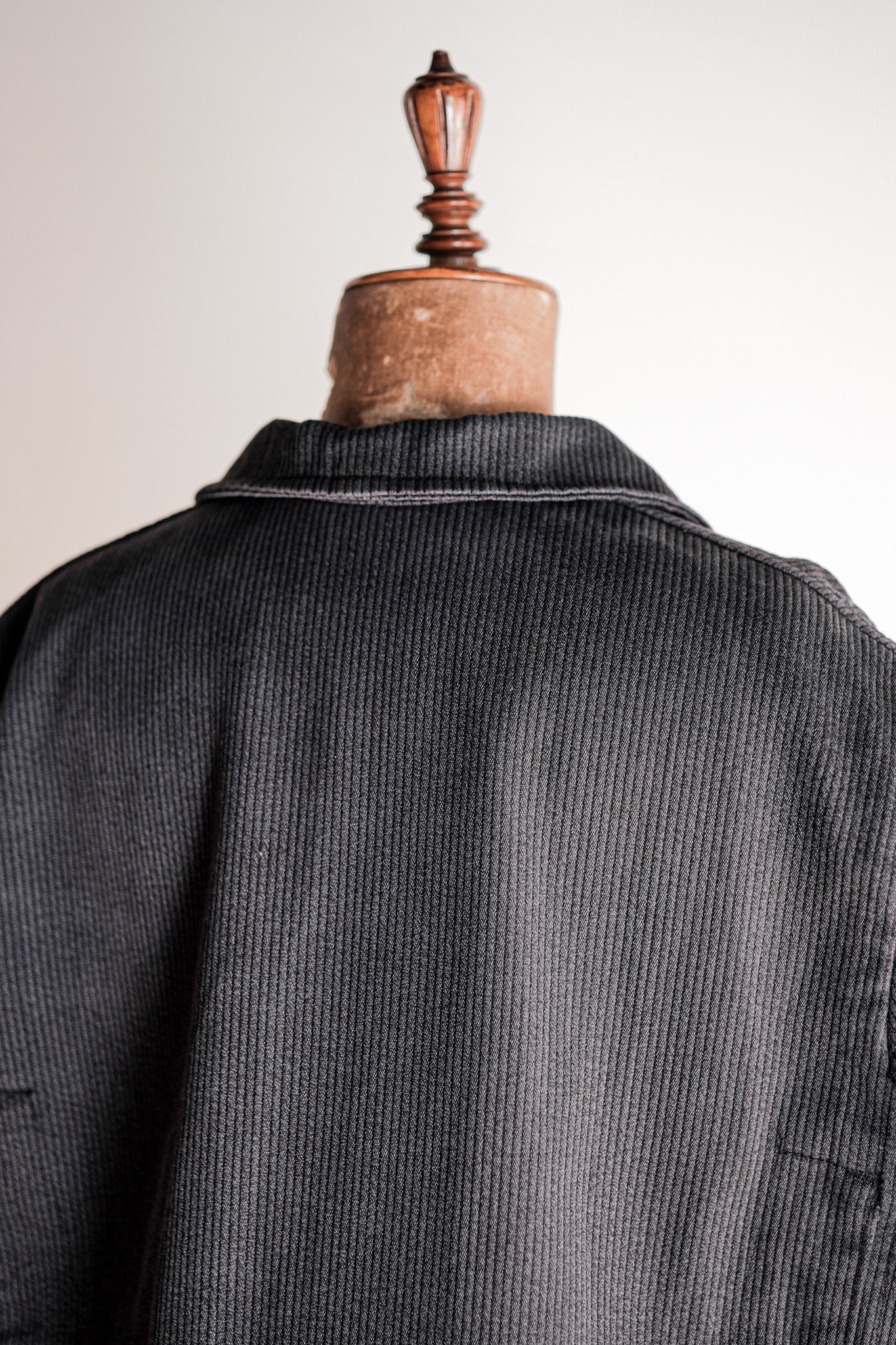 60's】French Vintage Blue Gray Cotton Pique Hunting Jacket