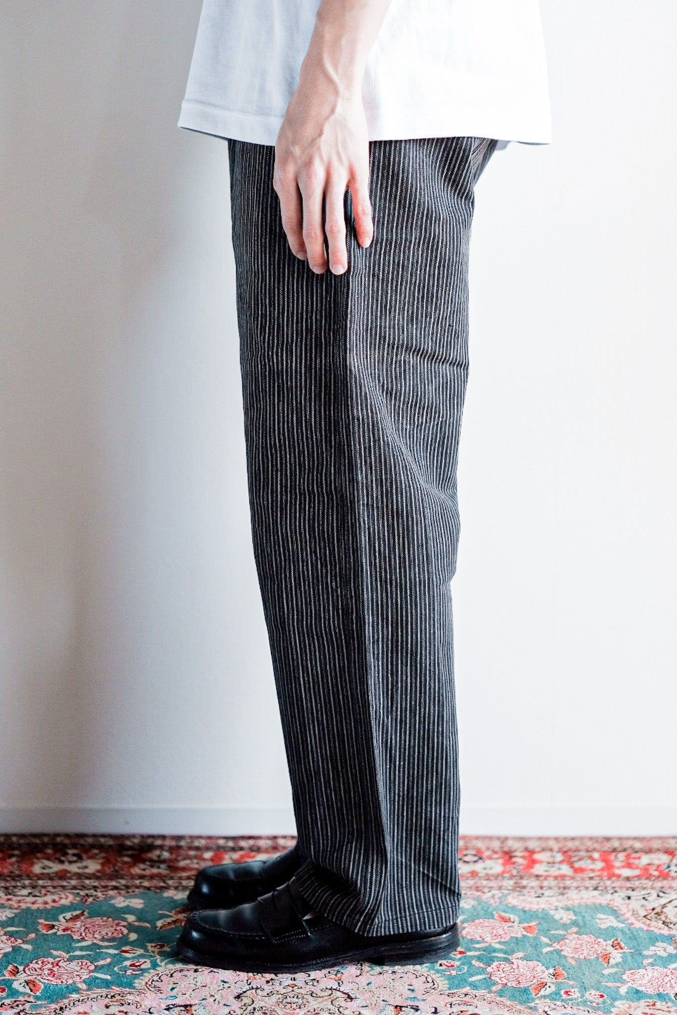 ［~40's］French Vintage Cotton Striped Work Pants
