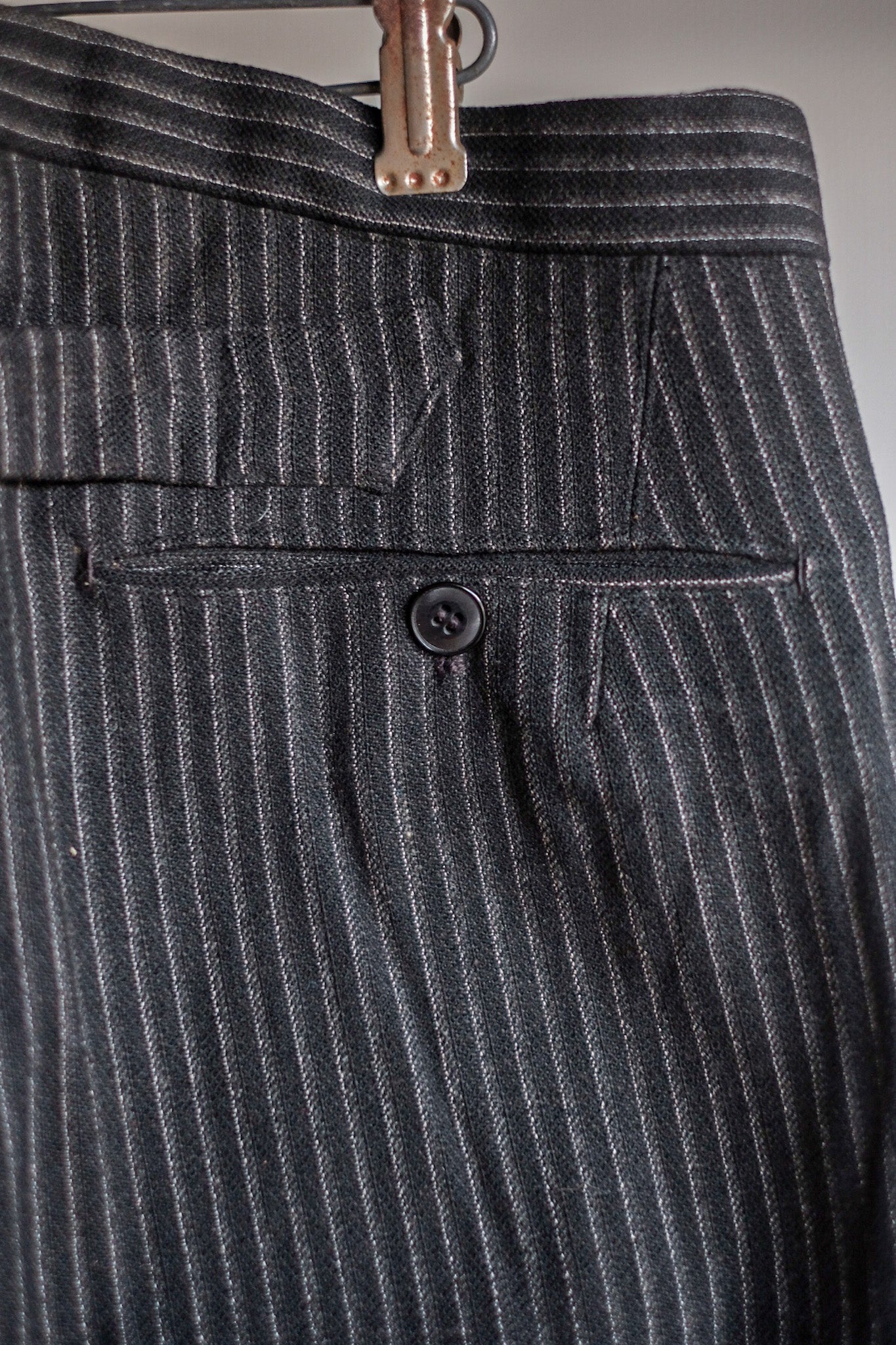 [~ 30's] French Vintage Wool Striped Work Pants