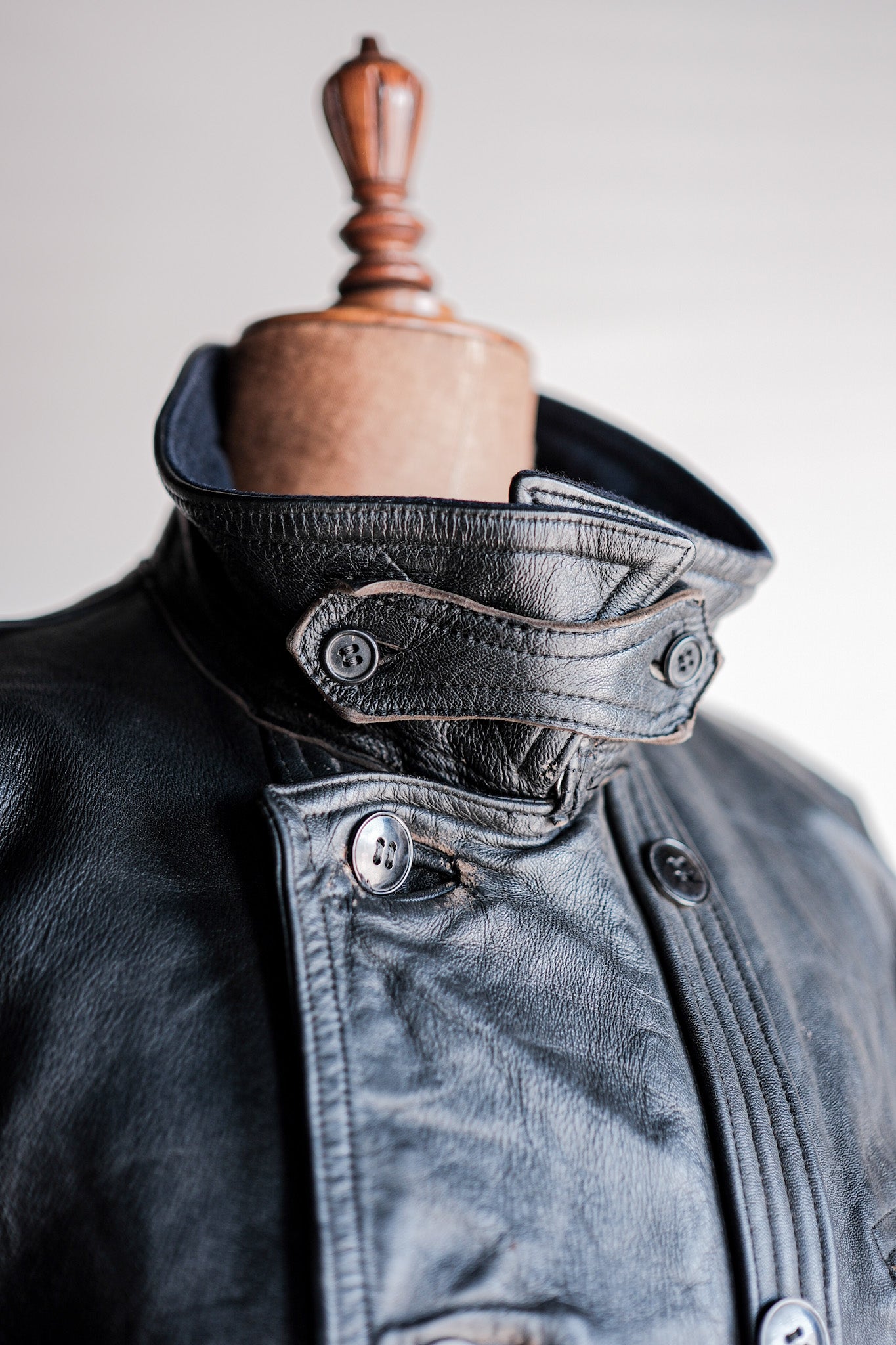 ［~50's］French Vintage Le Corbusier Leather Work Jacket "Wool Collar"