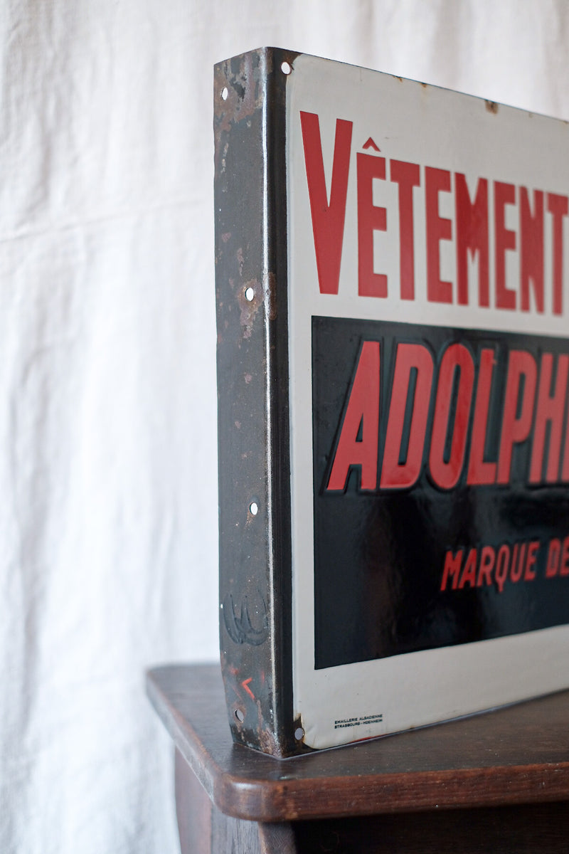 【~50's】French Vintage Enamel Plate "Adolphe Lafont"