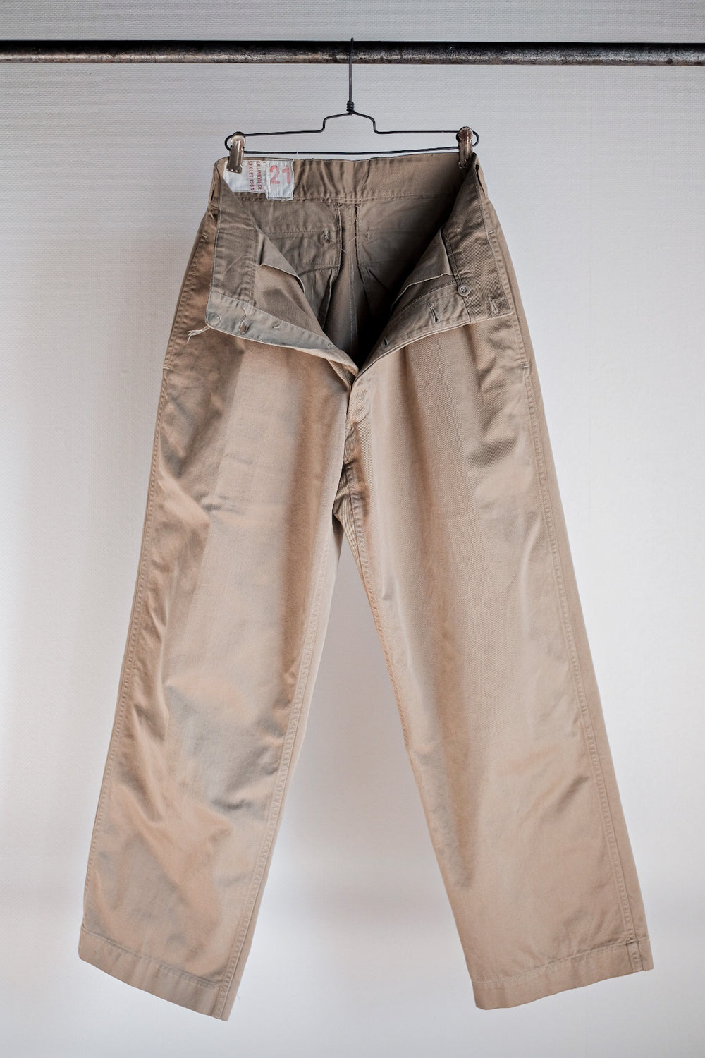 【~60's】French Army M52 Chino Trousers Size.21